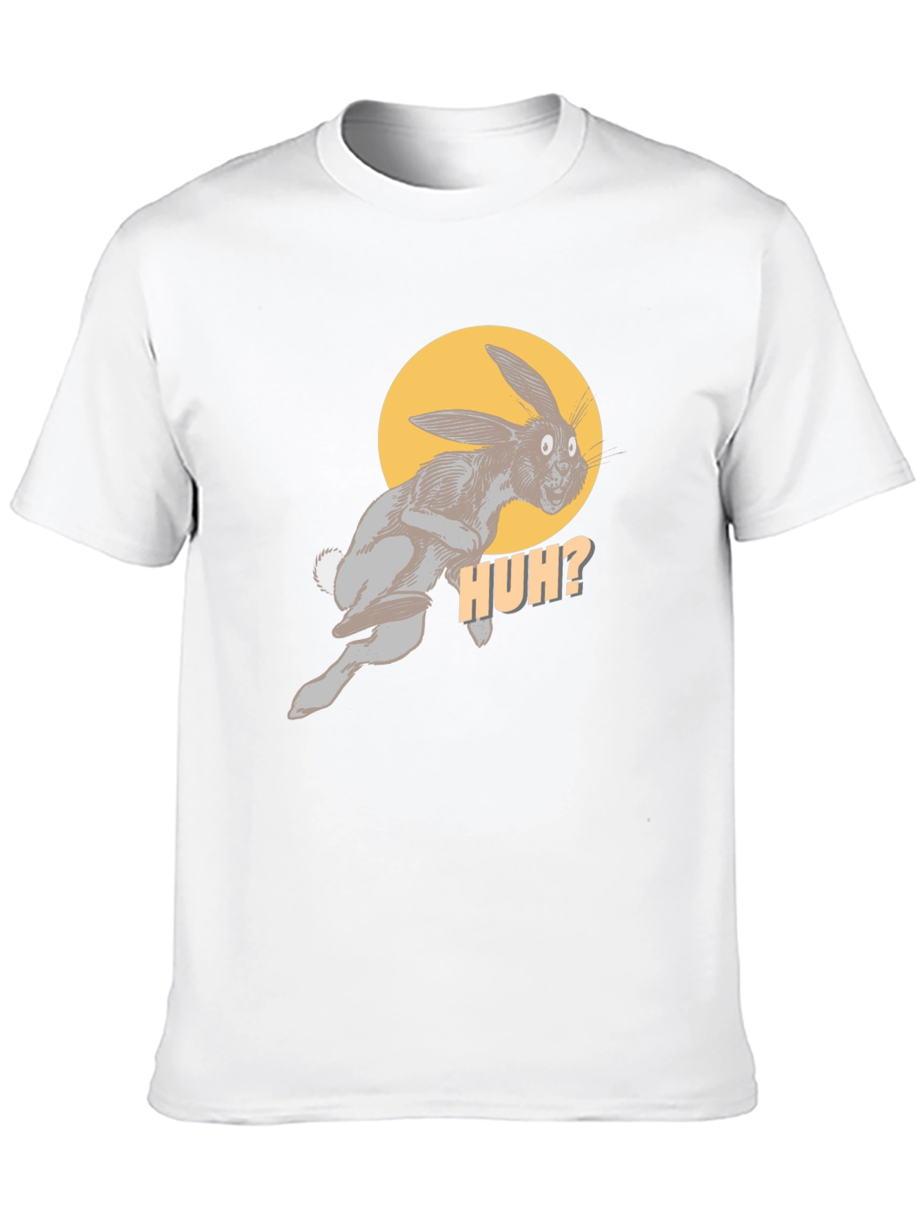 HUH? Rabbit Graphic Black Tee