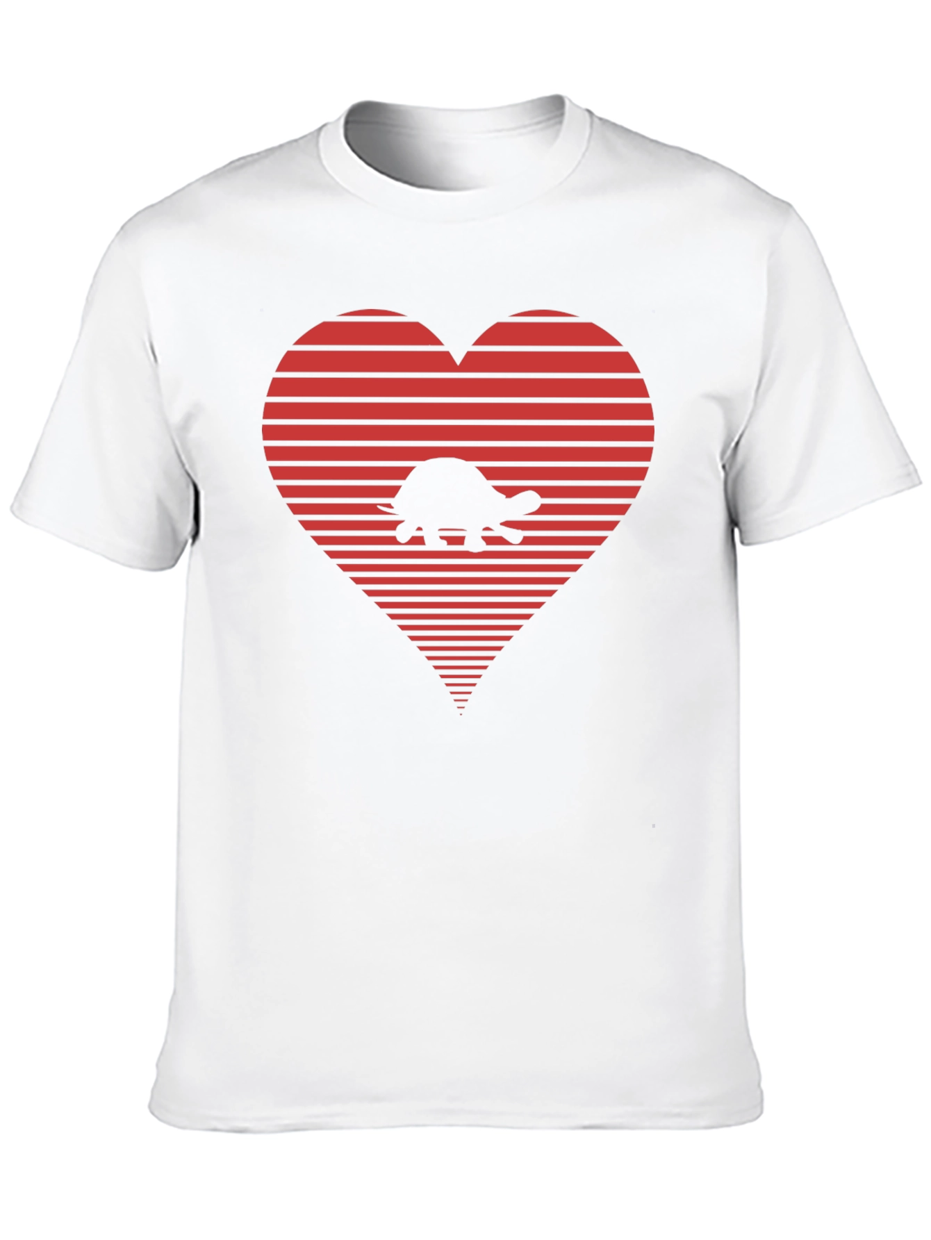 Turtle Heart Graphic Tee - Black Casual T-Shirt