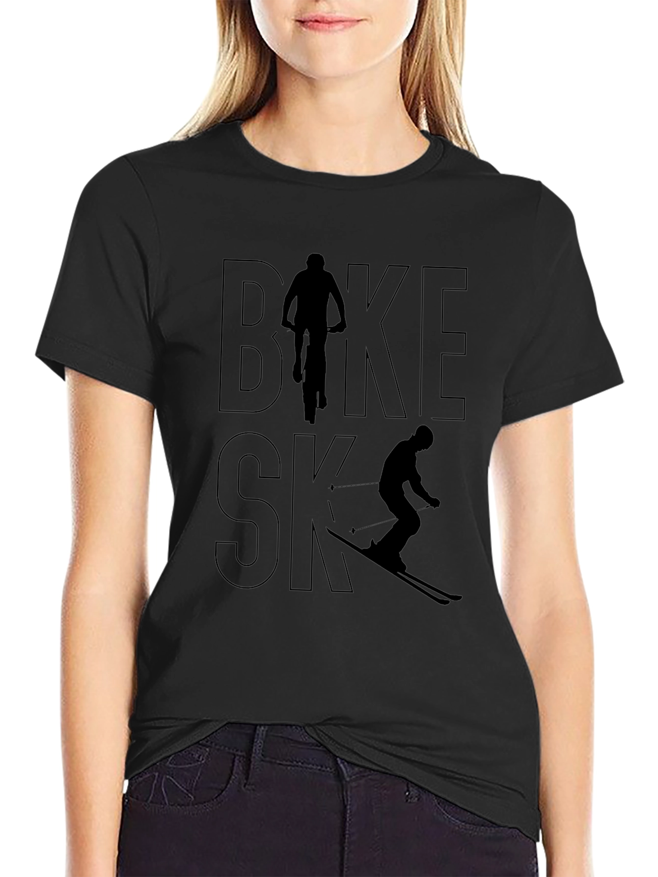 Bike & Ski Graphic Tee - Active Lifestyle Shirt