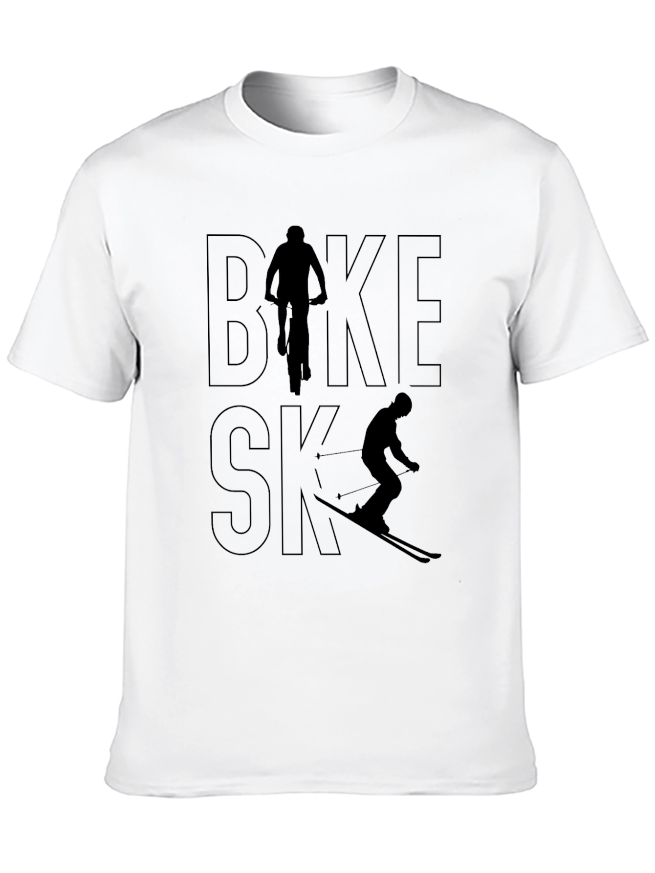 Bike & Ski Graphic Tee - Active Lifestyle Shirt