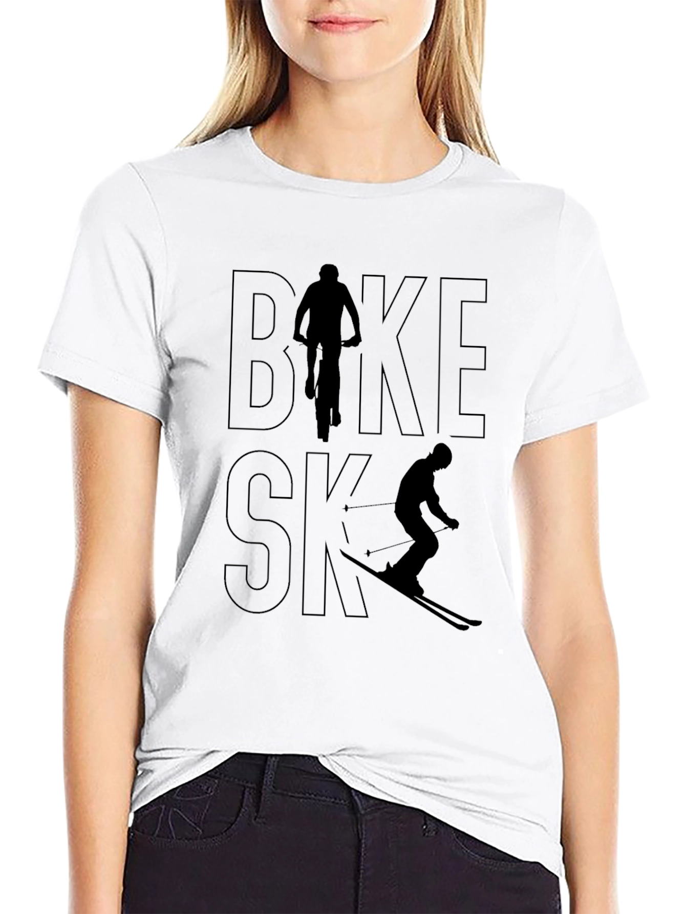 Bike & Ski Graphic Tee - Active Lifestyle Shirt