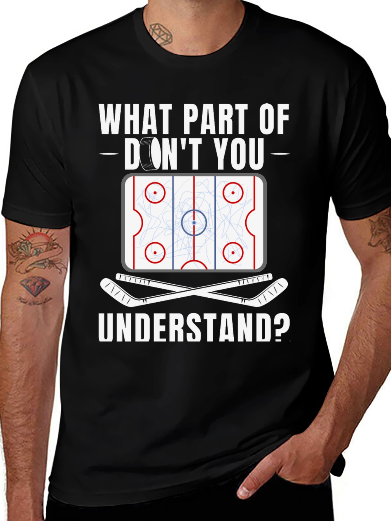 Hockey Lover Graphic Tee: What Part Dont You Understand?