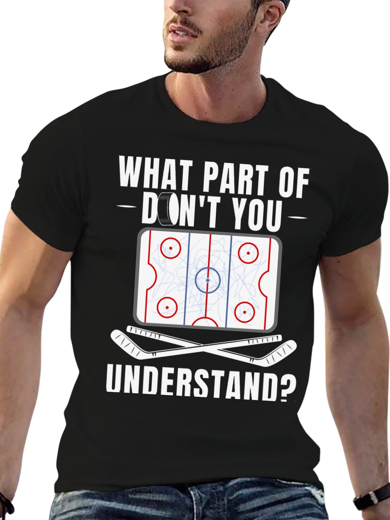 Hockey Lover Graphic Tee: What Part Dont You Understand?