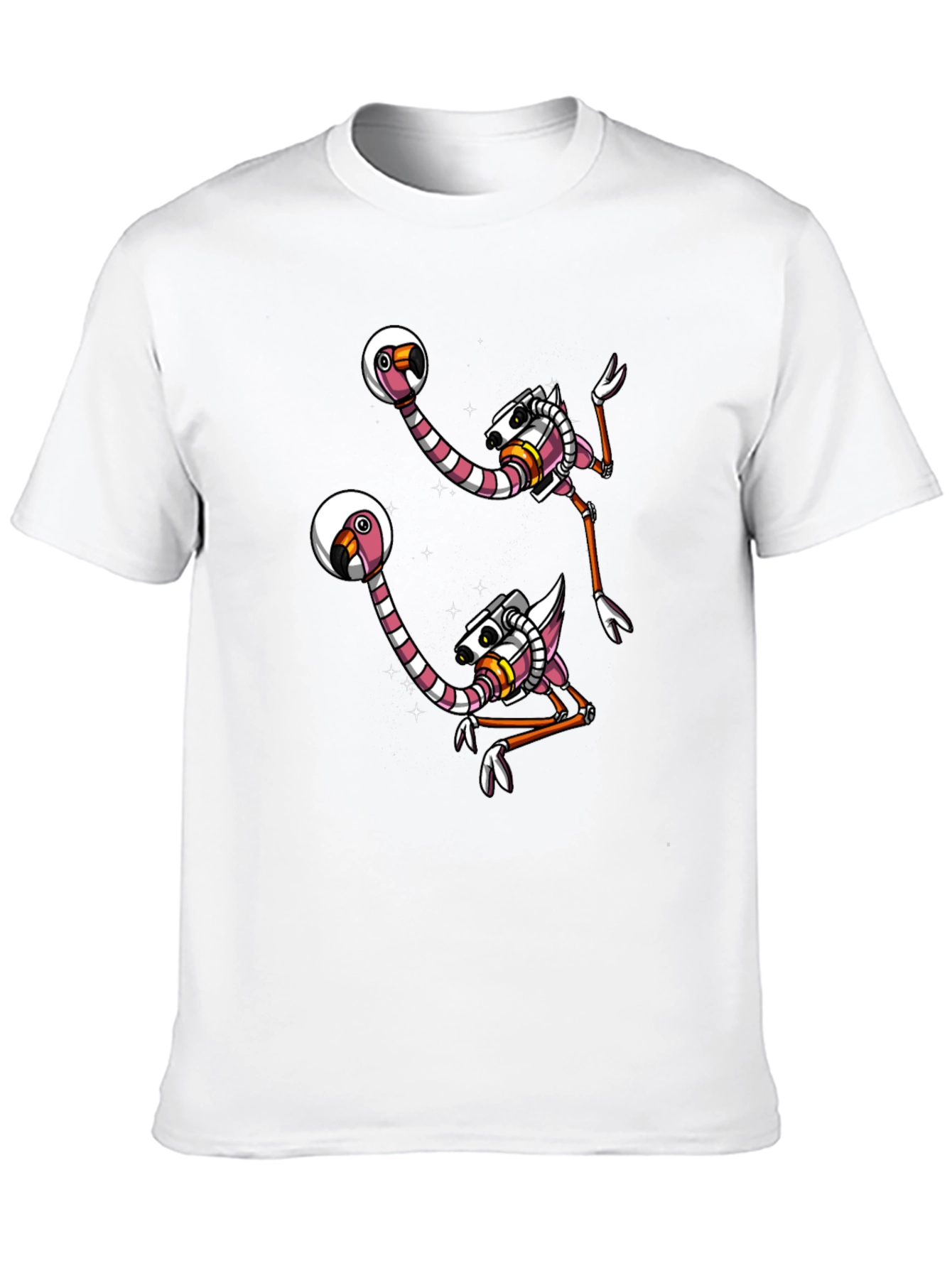 Retro Space Flamingo Graphic Tee
