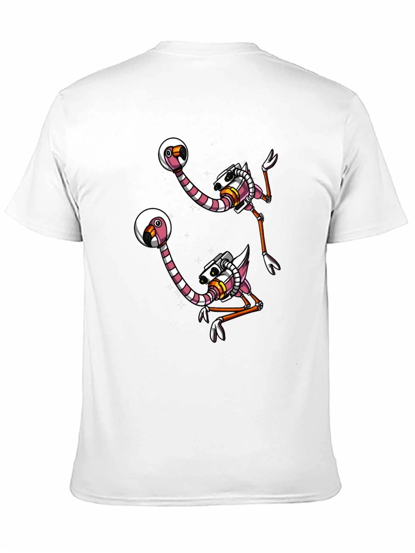 Retro Space Flamingo Graphic Tee
