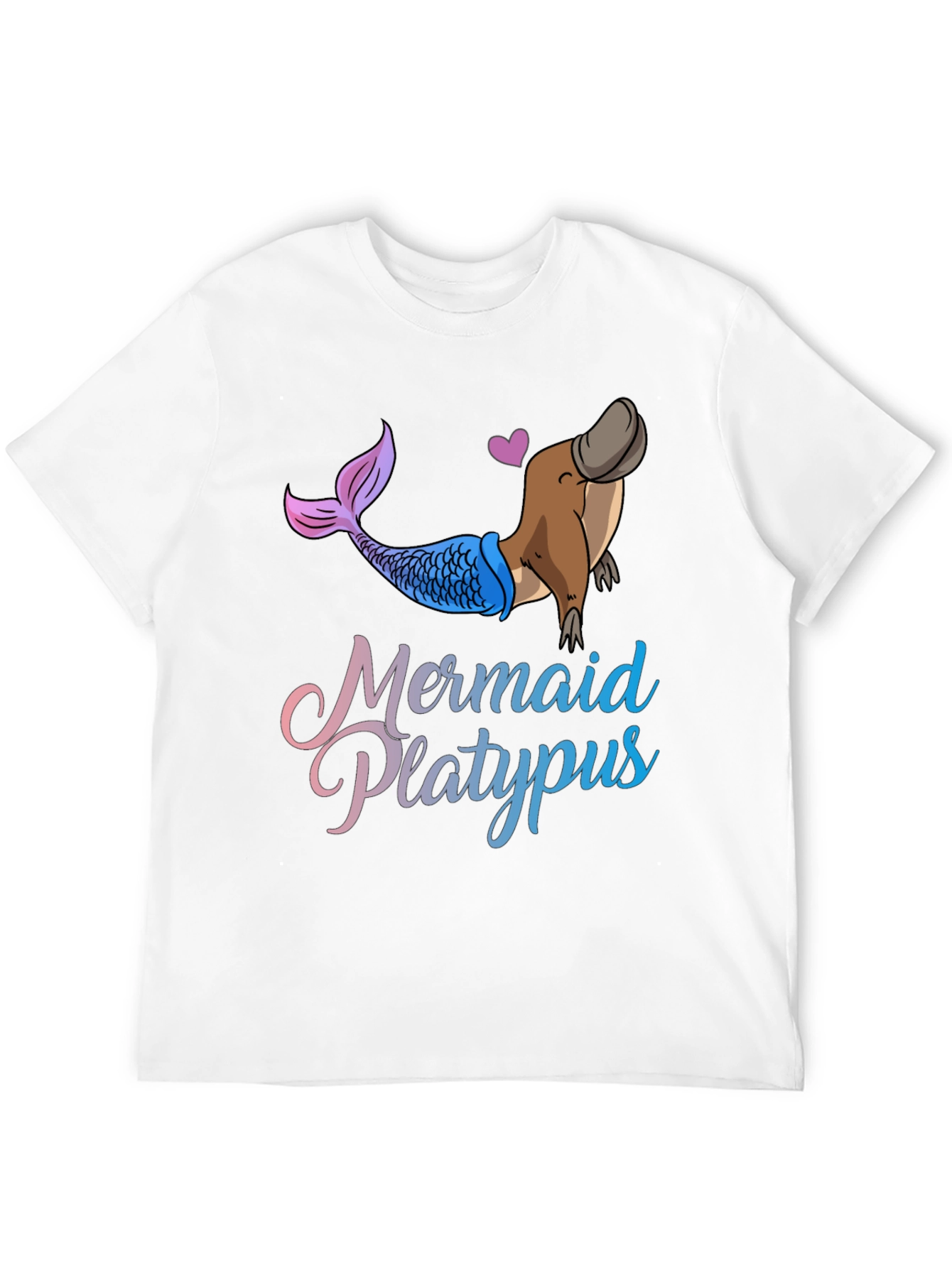 Mermaid Platypus Graphic T-Shirt