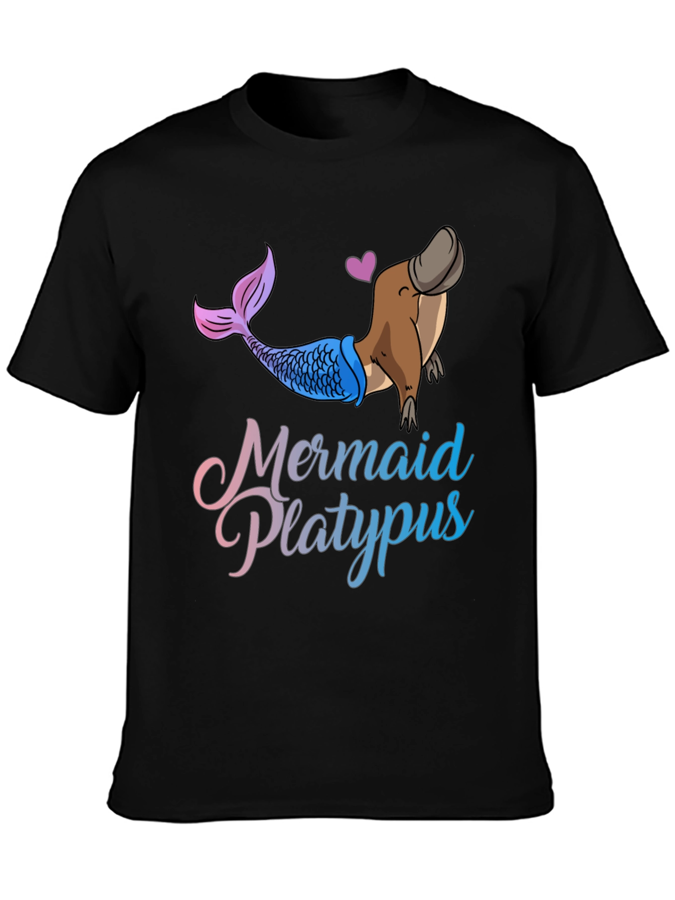 Mermaid Platypus Graphic T-Shirt