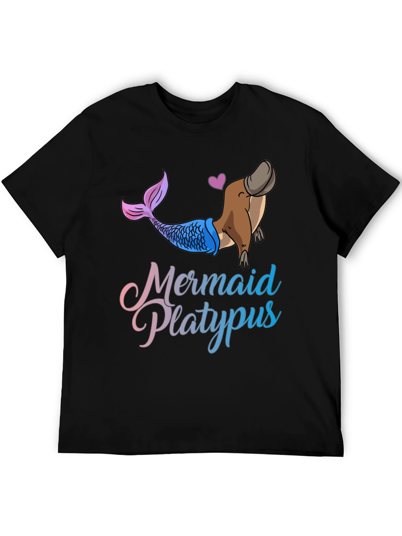 Mermaid Platypus Graphic T-Shirt