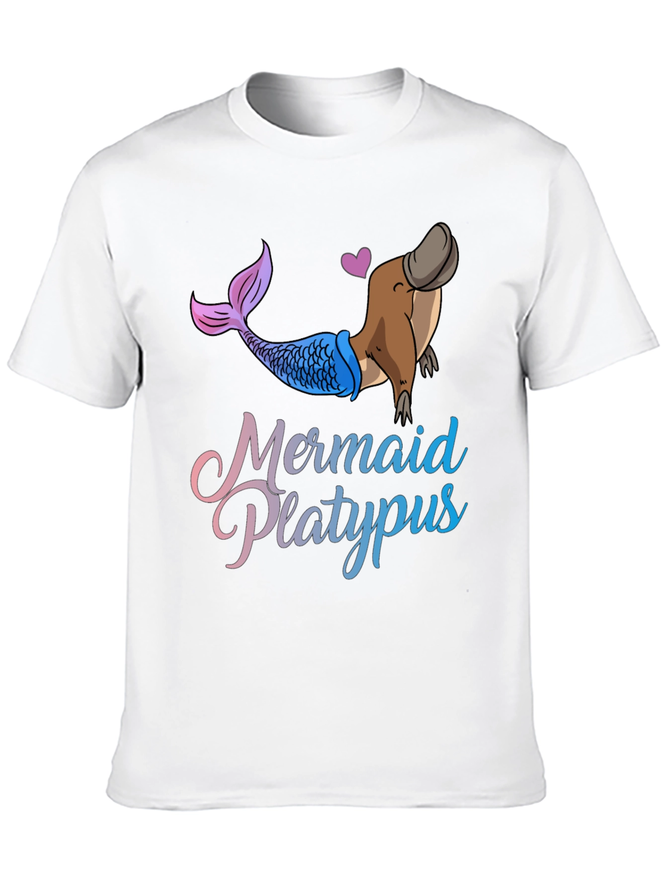 Mermaid Platypus Graphic T-Shirt