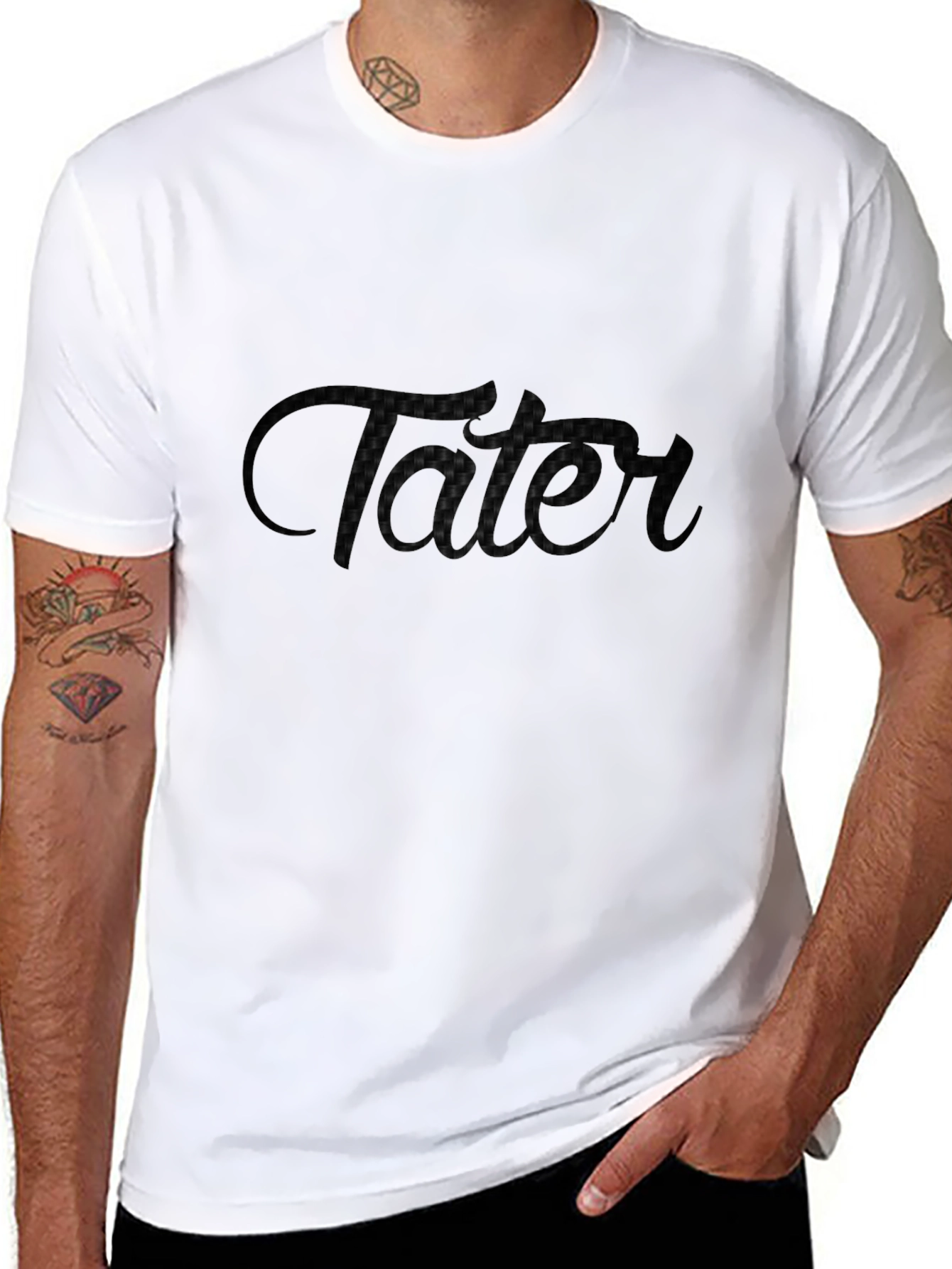 Mens Black Tater Graphic Tee