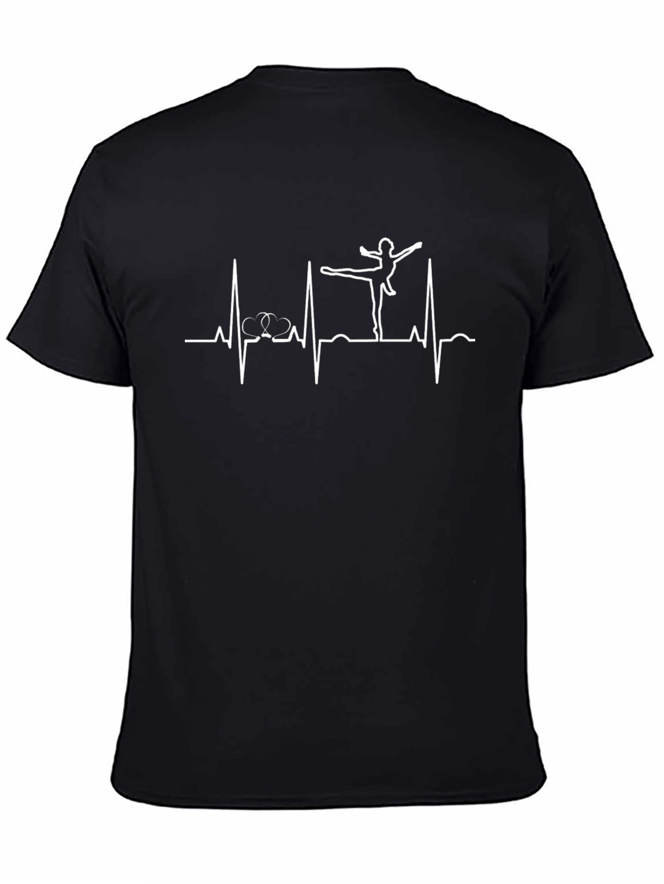 Ballerina Heartbeat Graphic Tee - Black
