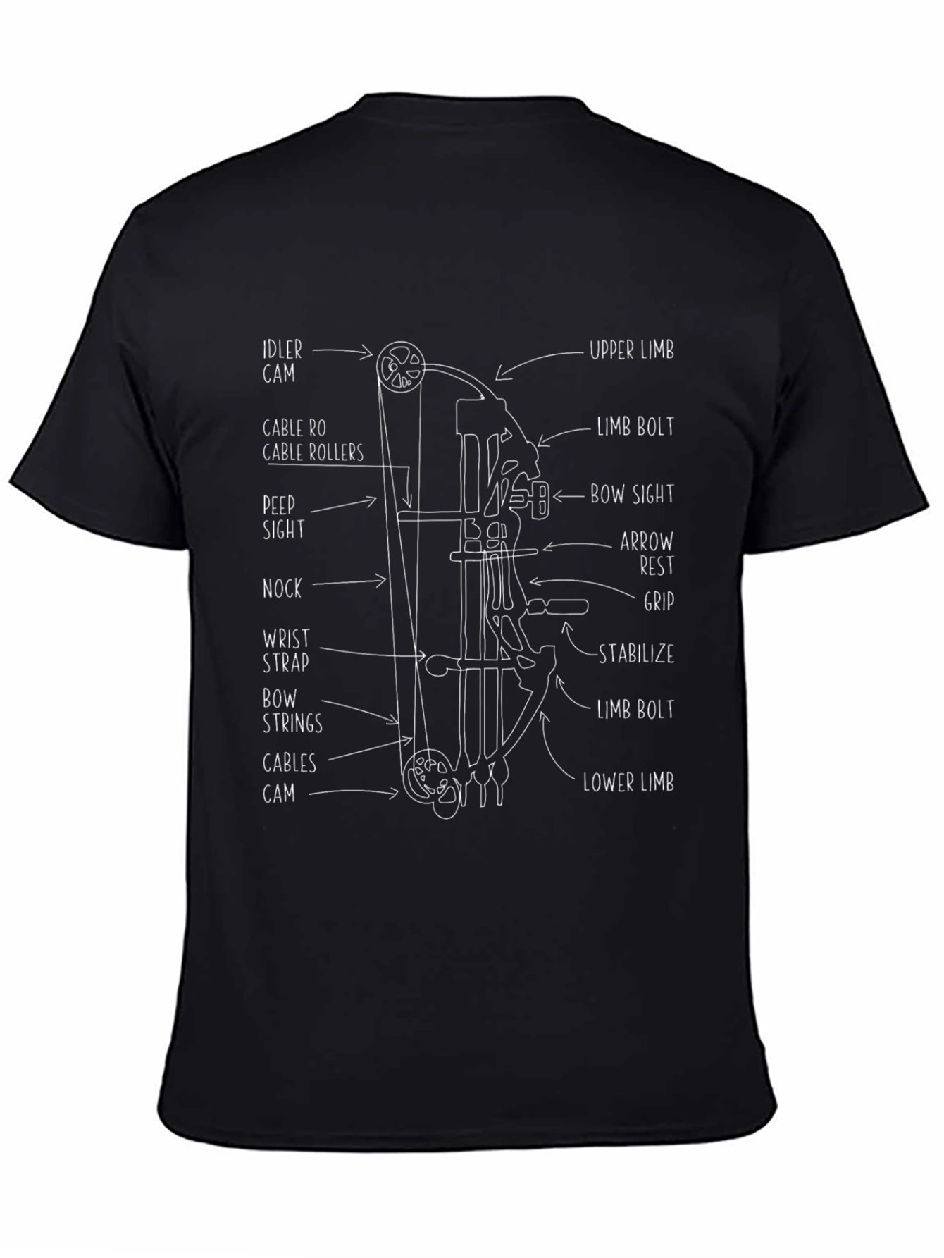 Archery Bow Diagram T-Shirt