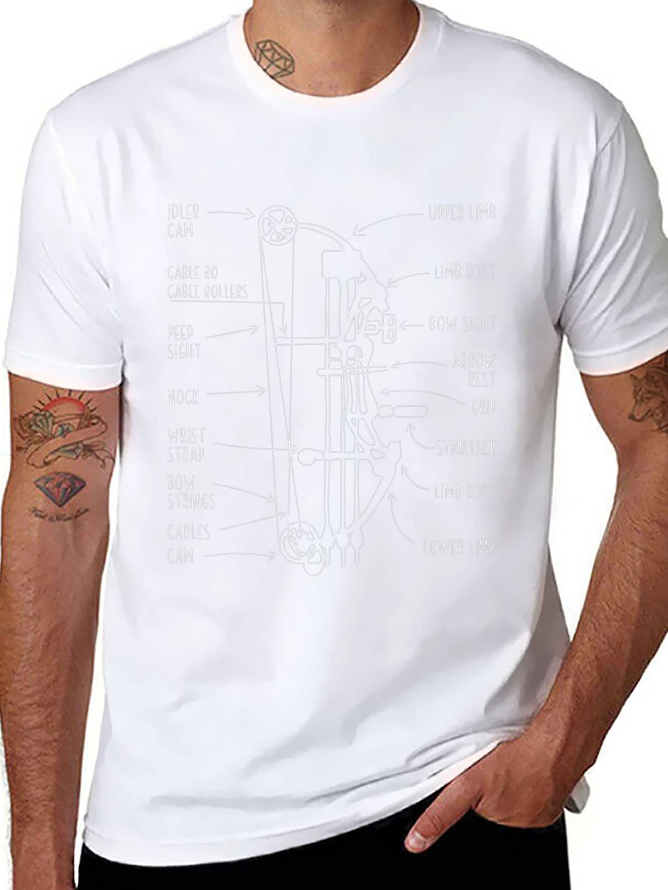 Archery Bow Diagram T-Shirt