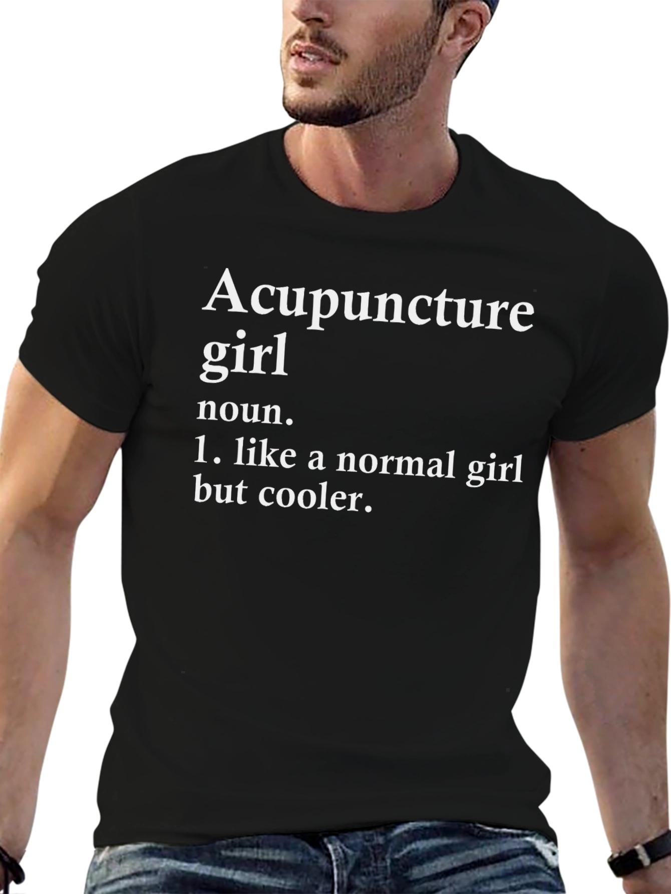 Acupuncture Girl Definition Black T-Shirt