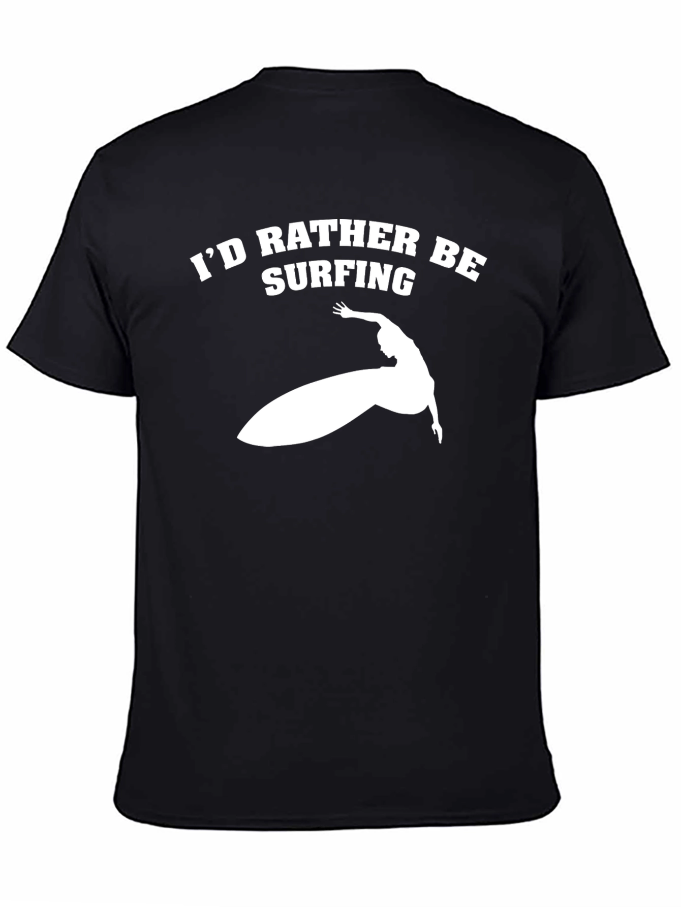 Id Rather Be Surfing T-Shirt - Black Tee