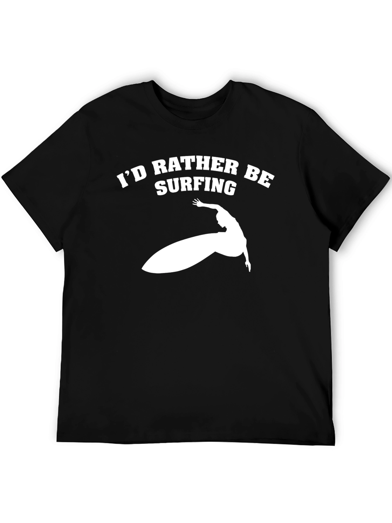 Id Rather Be Surfing T-Shirt - Black Tee