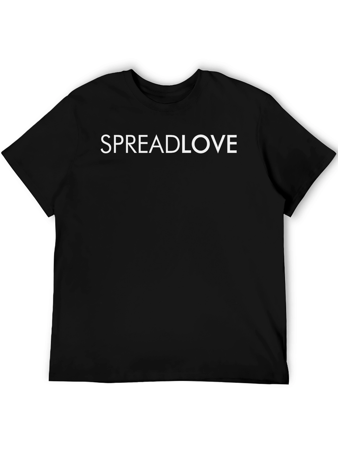 Spread Love Black Tee - Stylish and Comfortable
