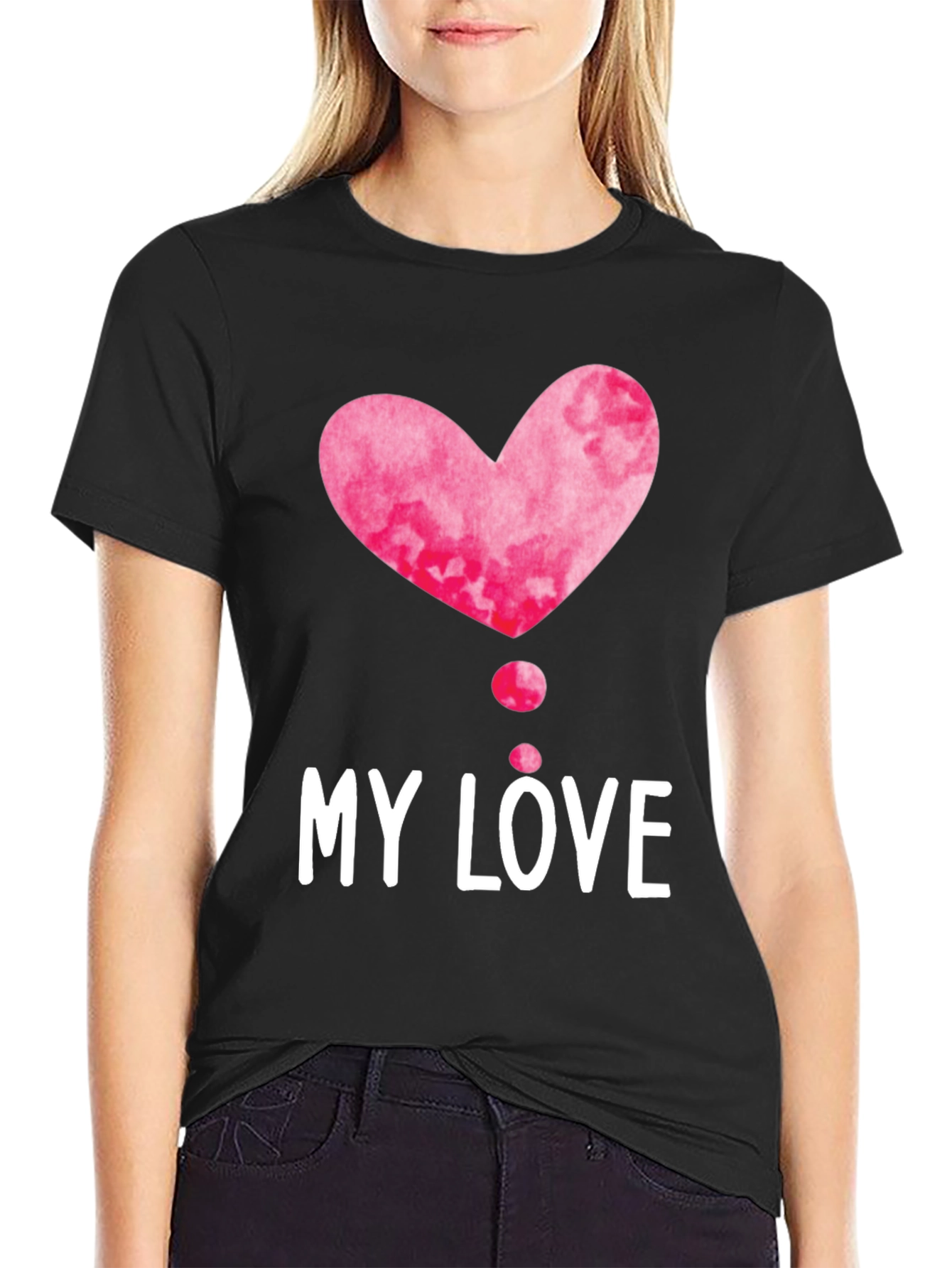 My Love Heart Graphic Tee - Trendy Casual Top