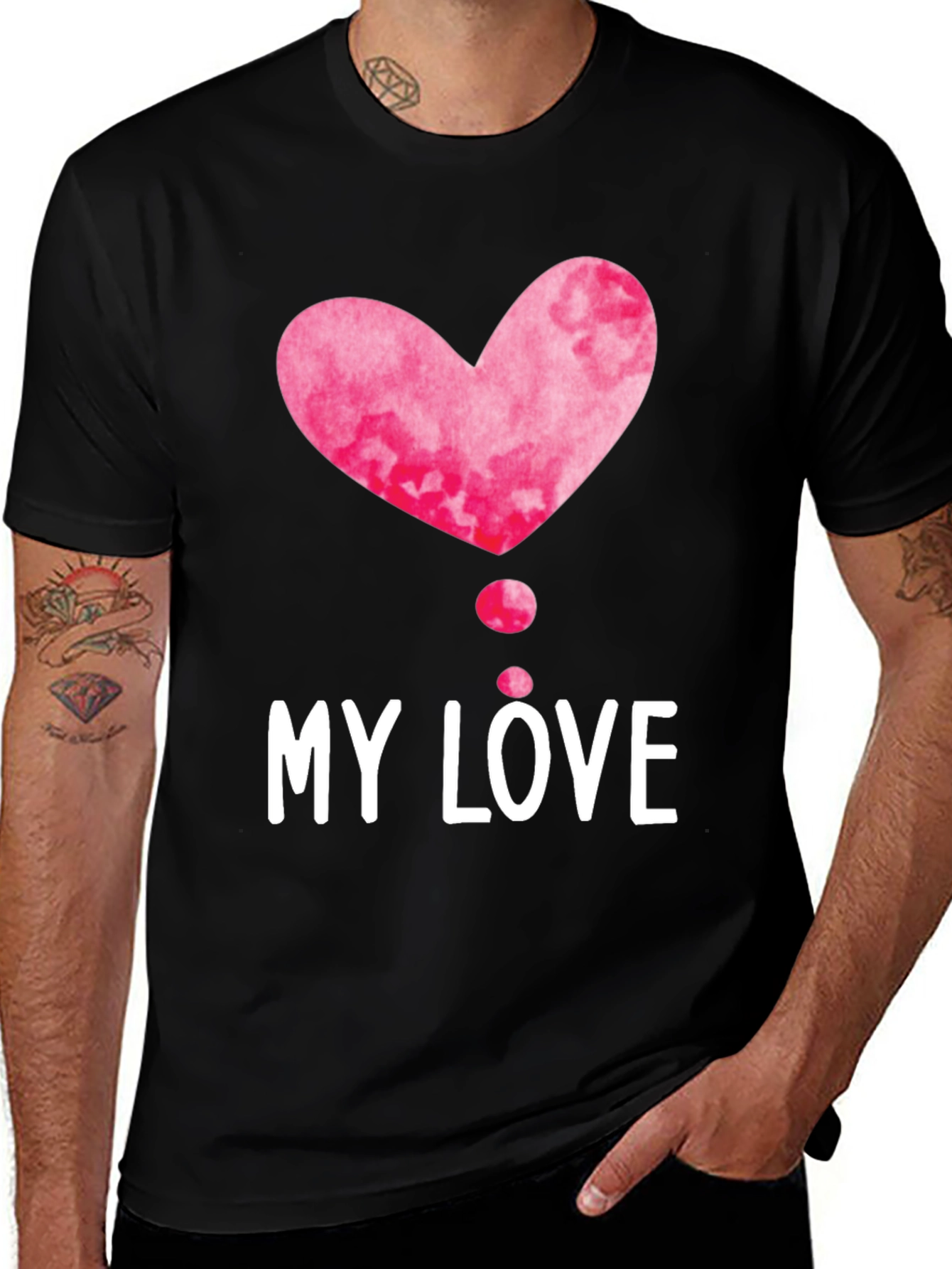 My Love Heart Graphic Tee - Trendy Casual Top