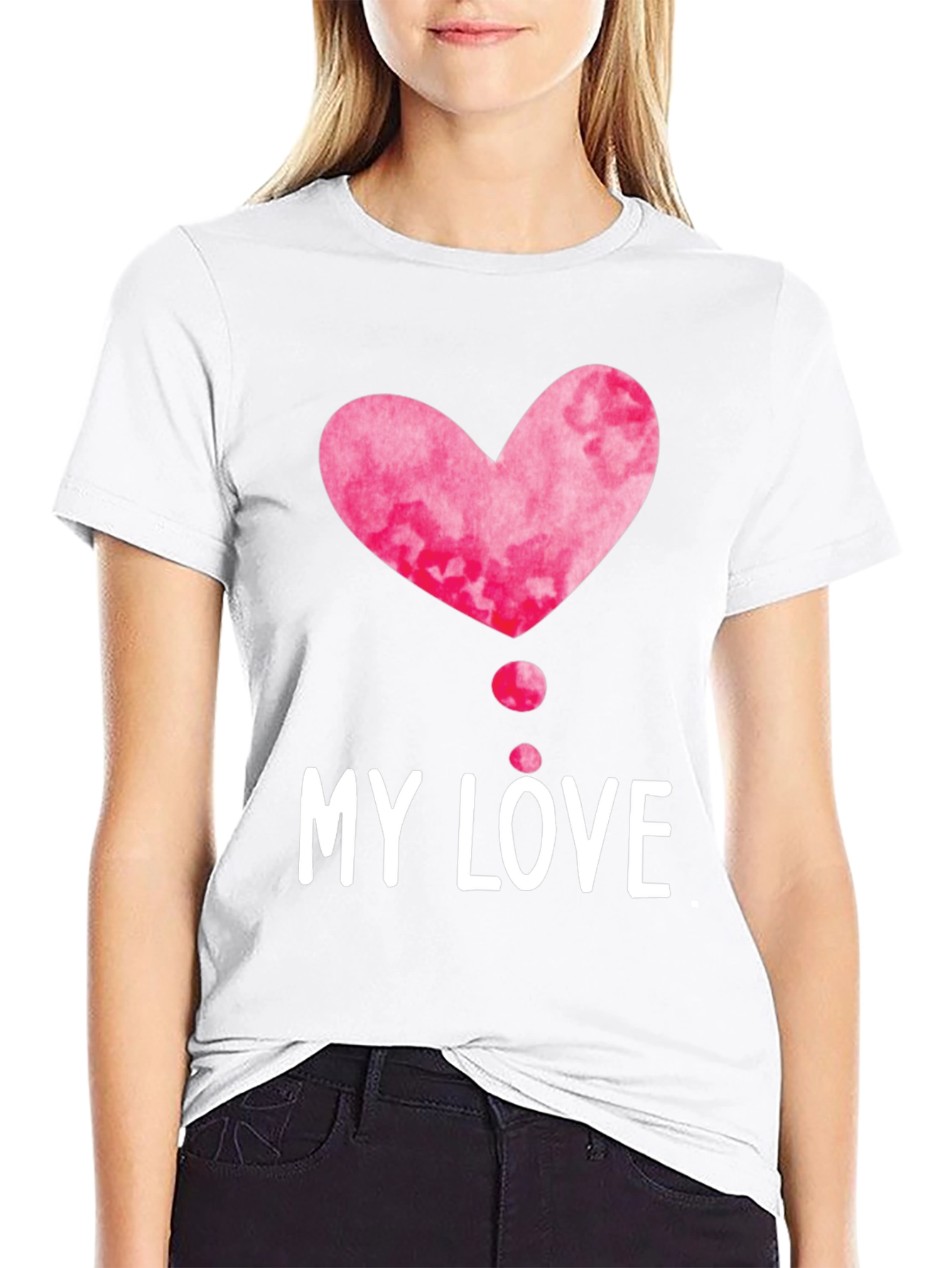 My Love Heart Graphic Tee - Trendy Casual Top