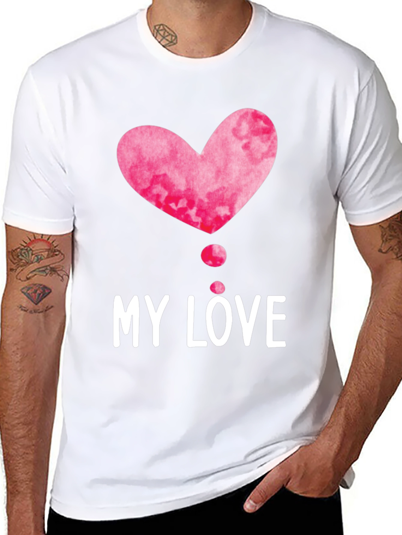 My Love Heart Graphic Tee - Trendy Casual Top