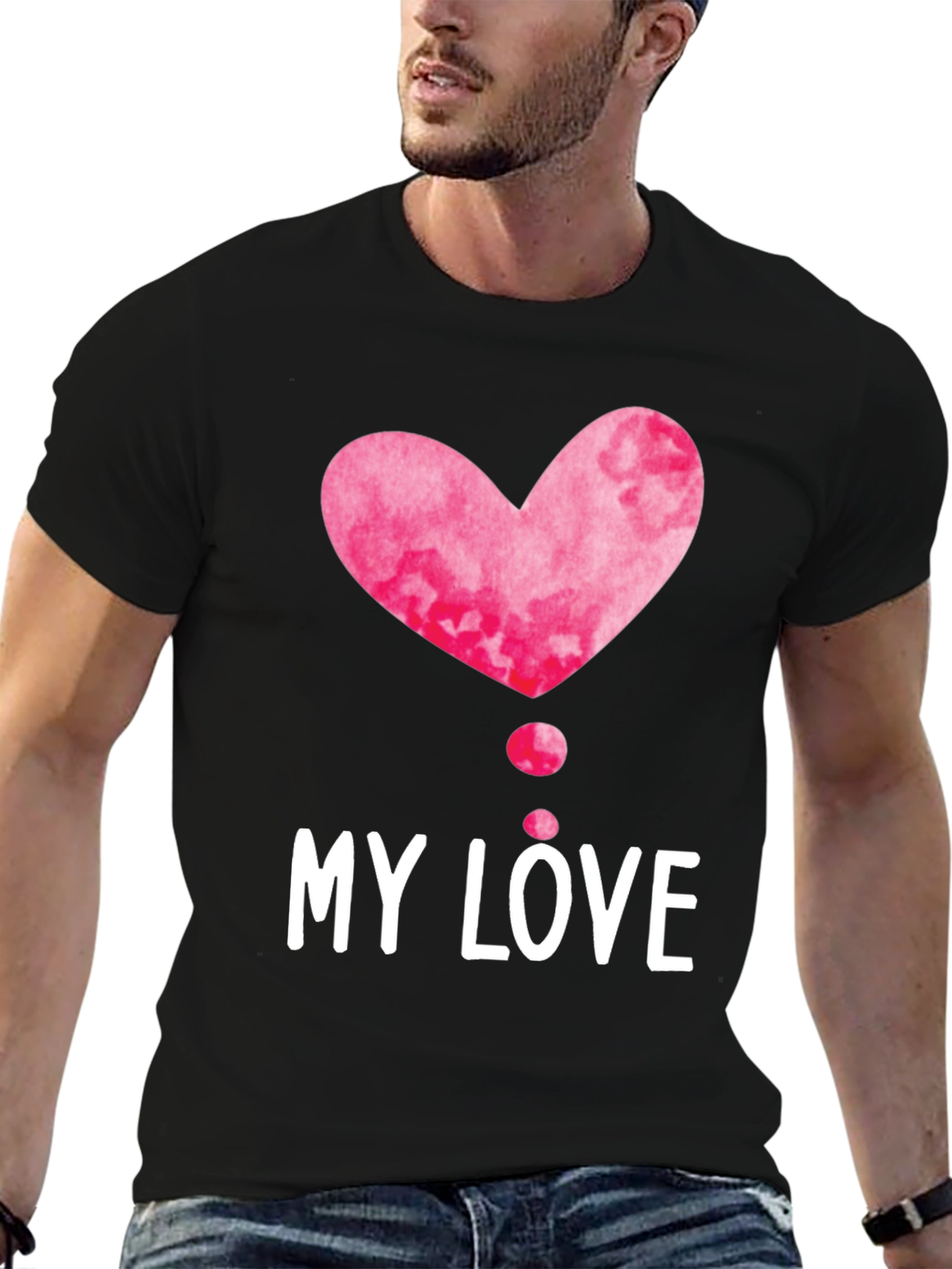 My Love Heart Graphic Tee - Trendy Casual Top