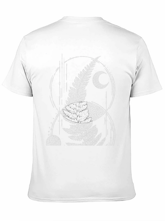 Fern Moon Graphic Tee - Black Cotton Blend