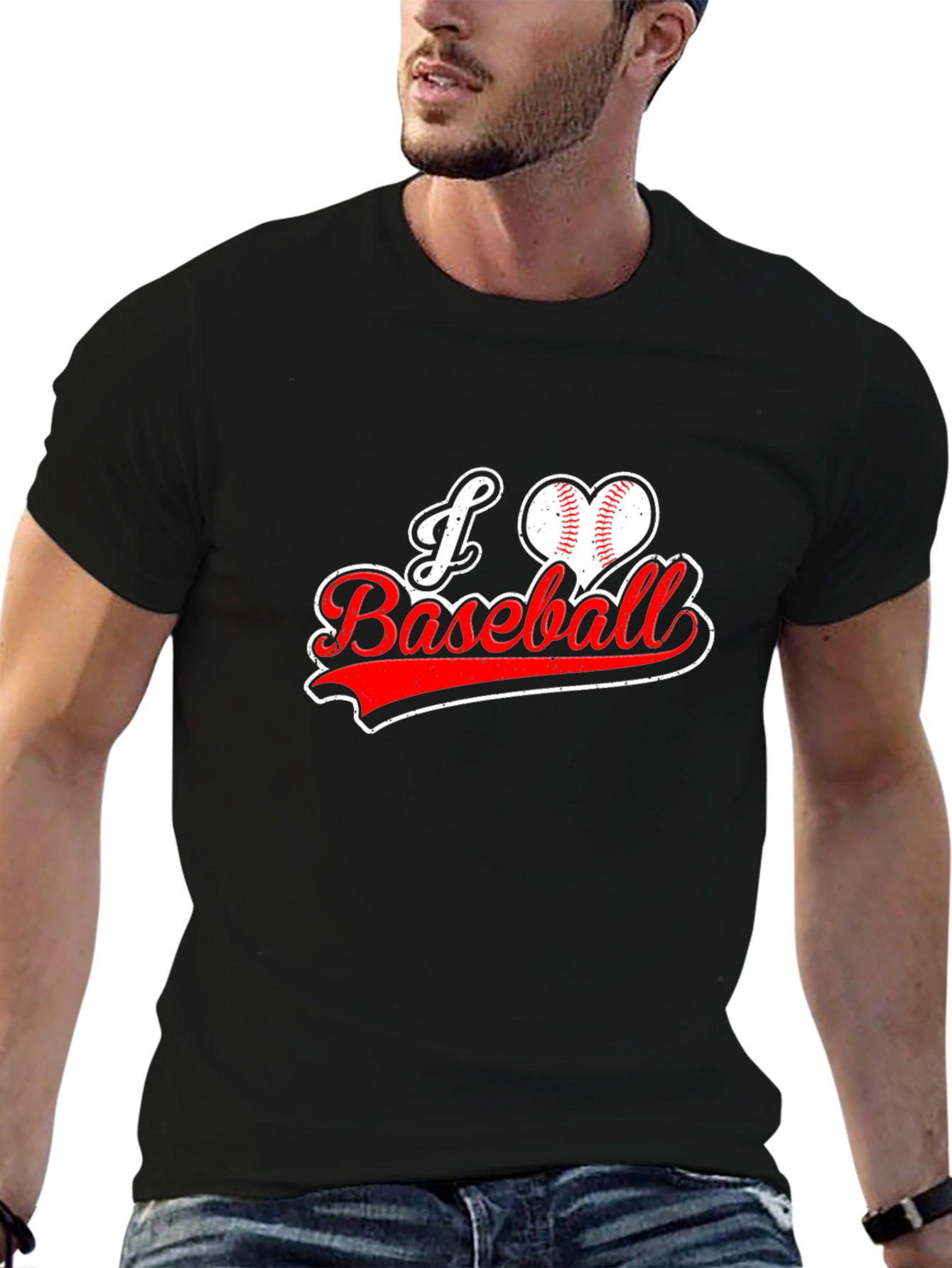 I Love Baseball Graphic T-Shirt