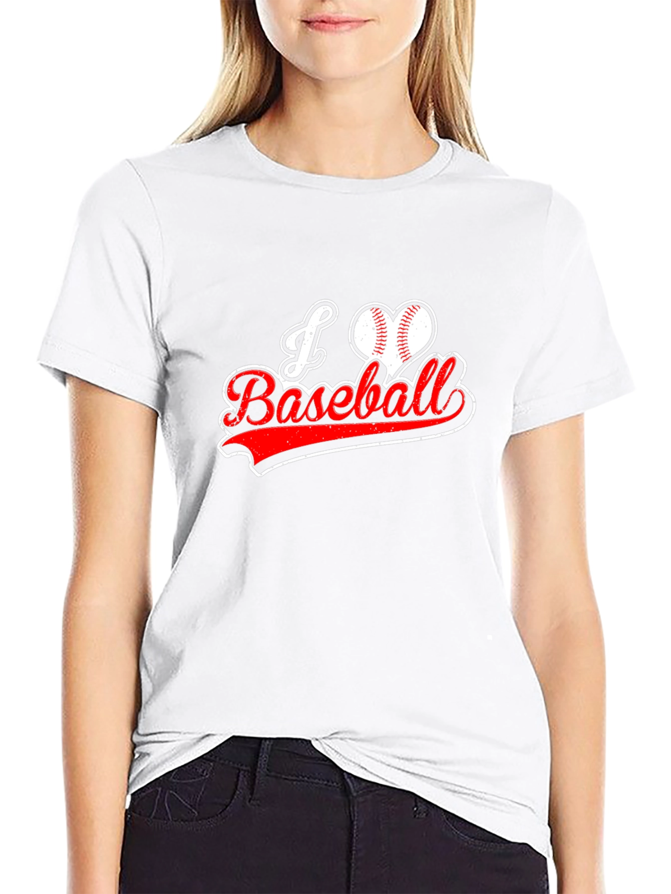 I Love Baseball Graphic T-Shirt