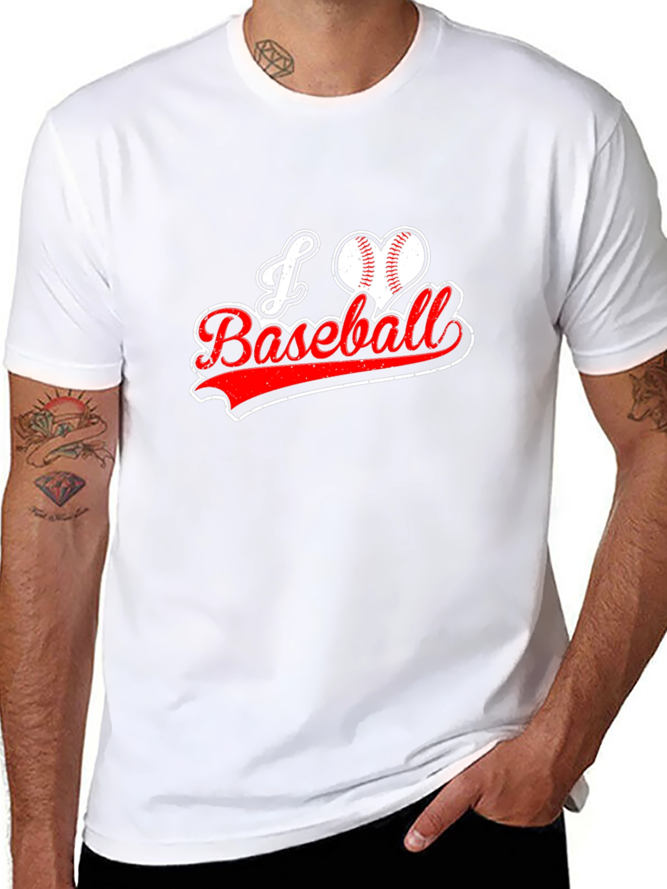 I Love Baseball Graphic T-Shirt