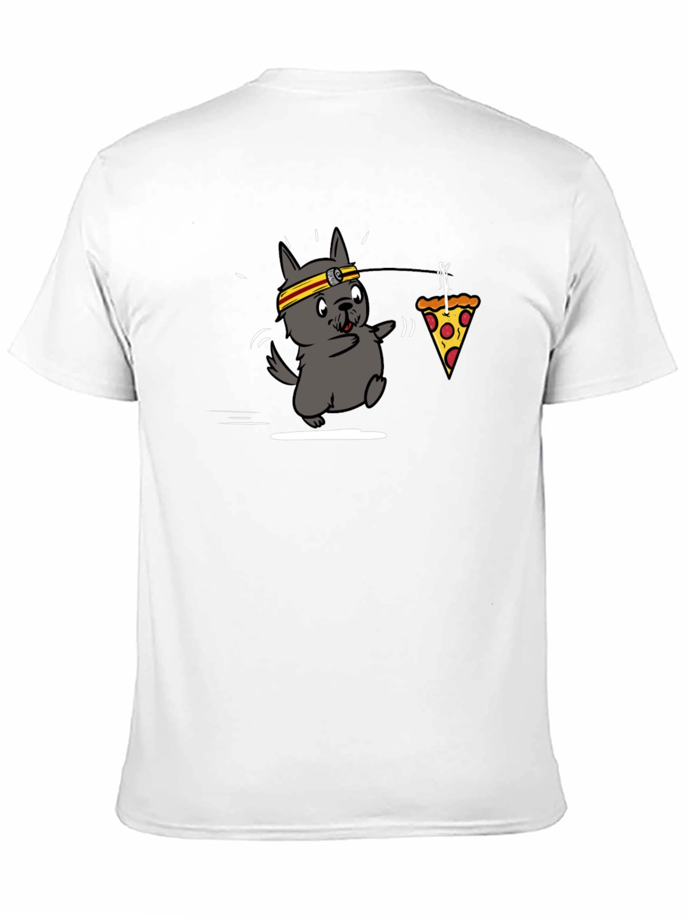 Cartoon Dog Pizza Run T-Shirt