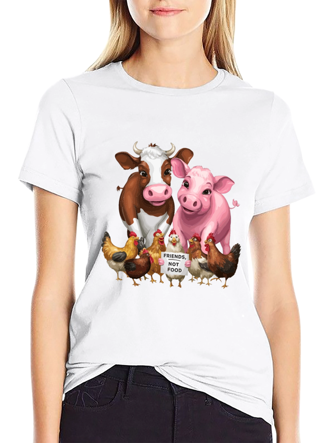 Vegan Animal Friends Graphic Tee