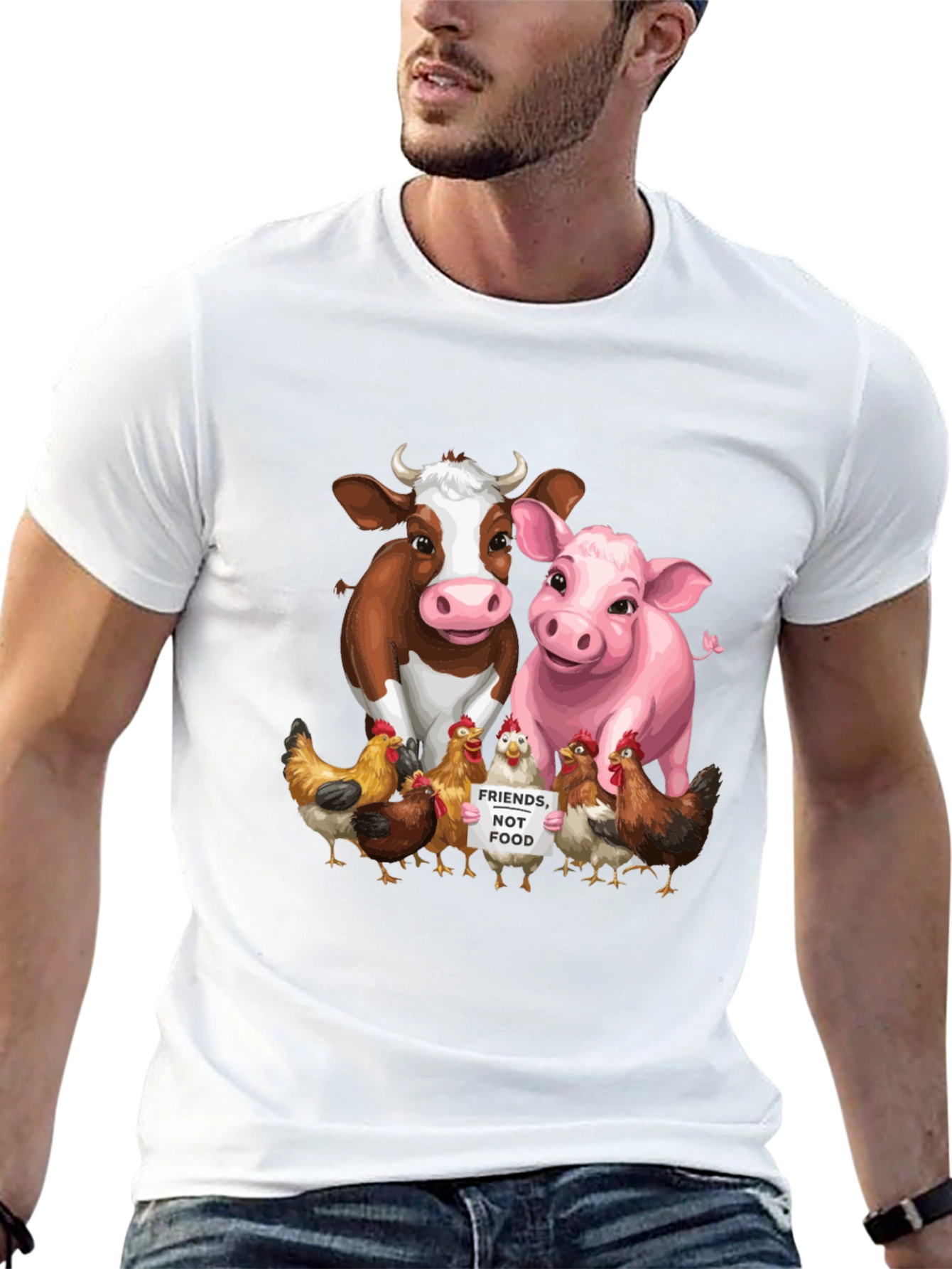 Vegan Animal Friends Graphic Tee