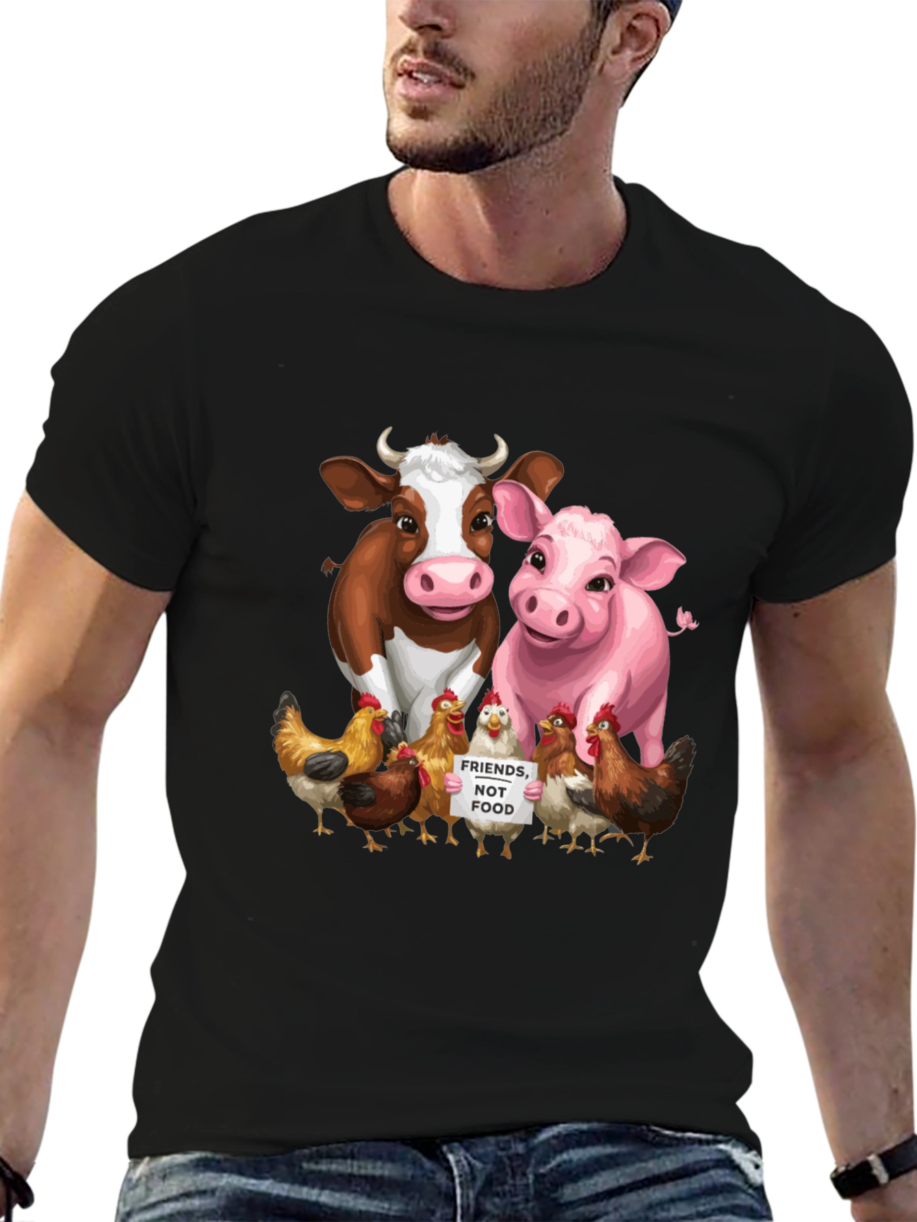 Vegan Animal Friends Graphic Tee