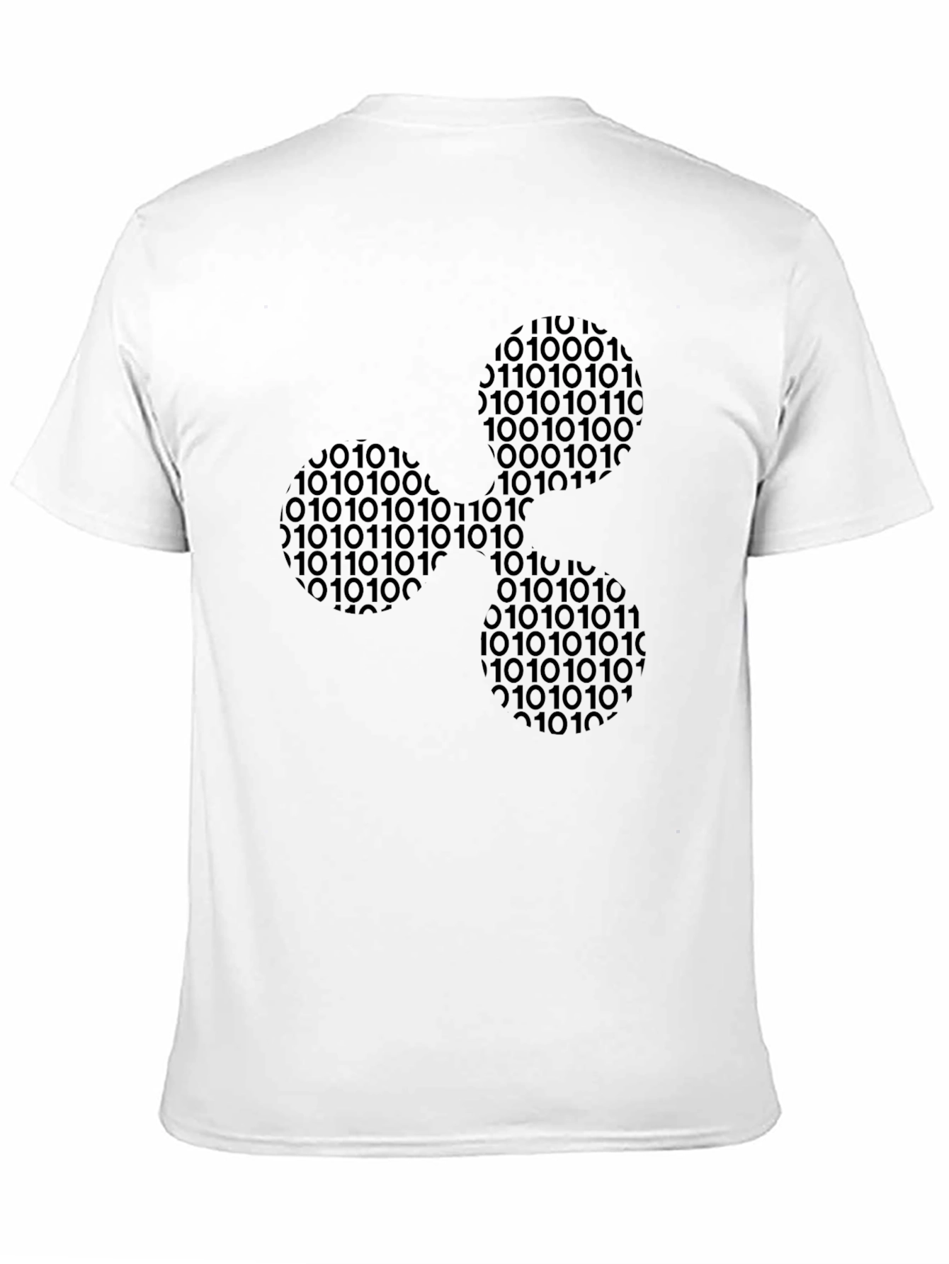 Binary Ripple Design Black T-Shirt