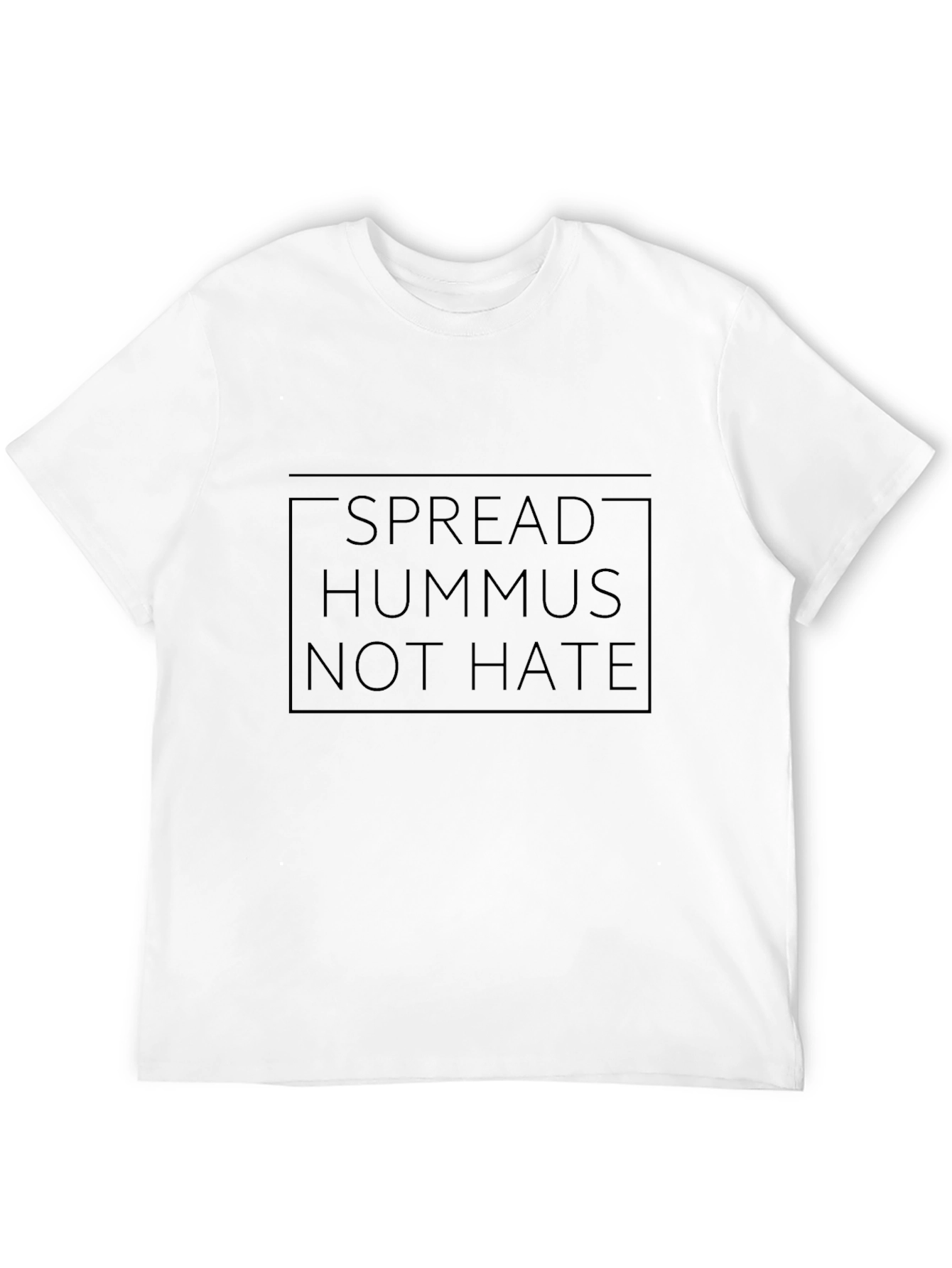 Spread Hummus Not Hate Black T-Shirt