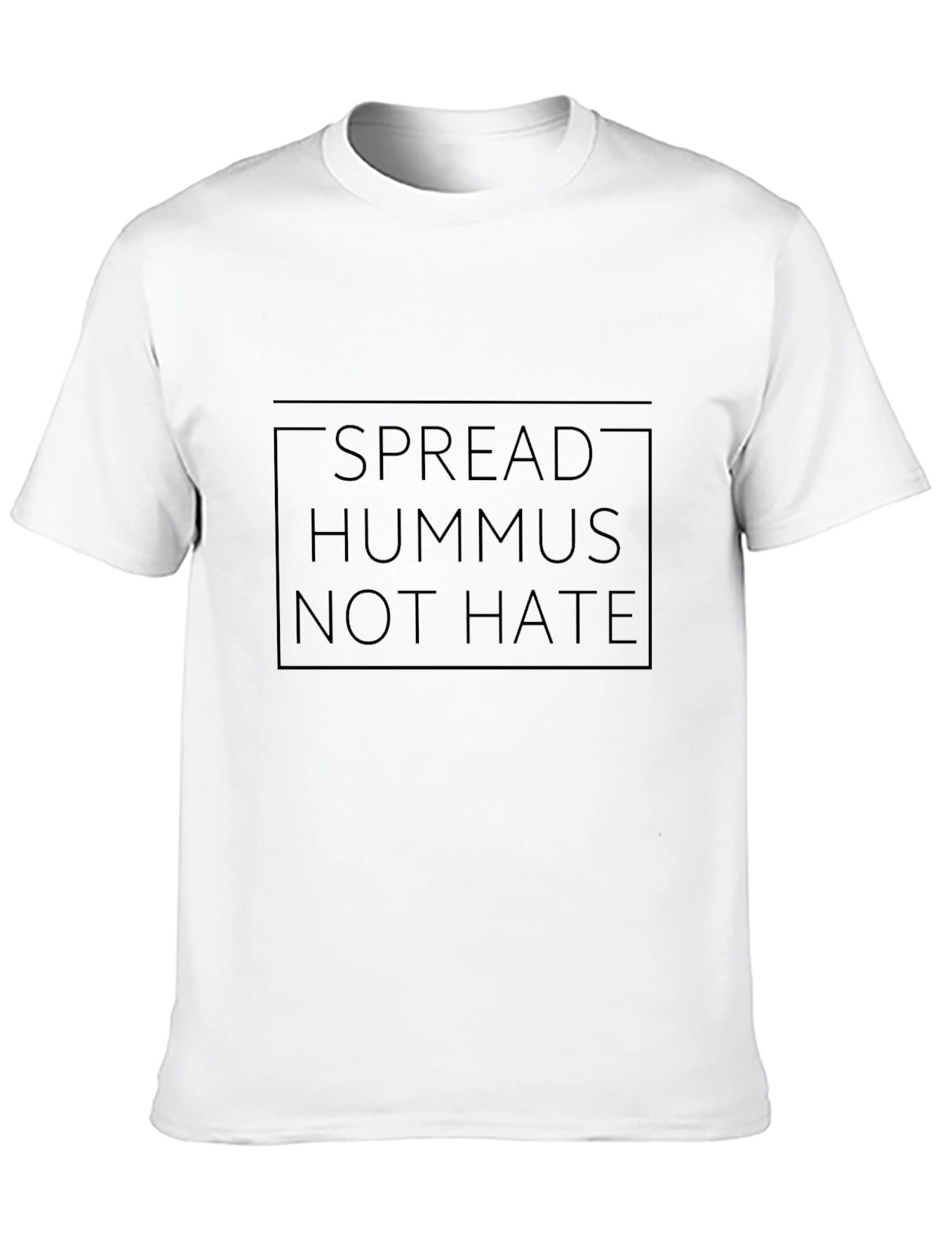 Spread Hummus Not Hate Black T-Shirt