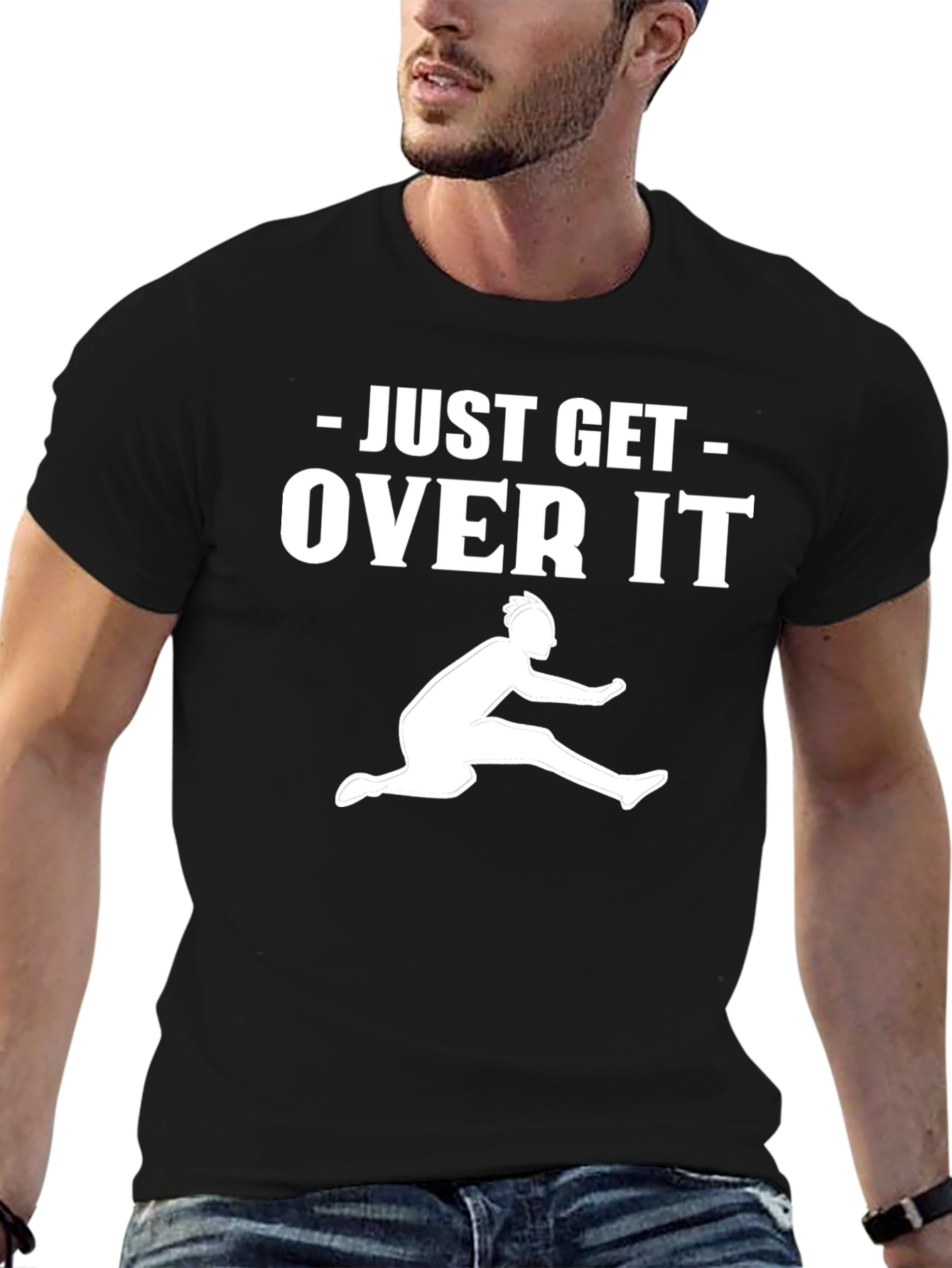 Just Get Over It Hurdler Graphic T-Shirt