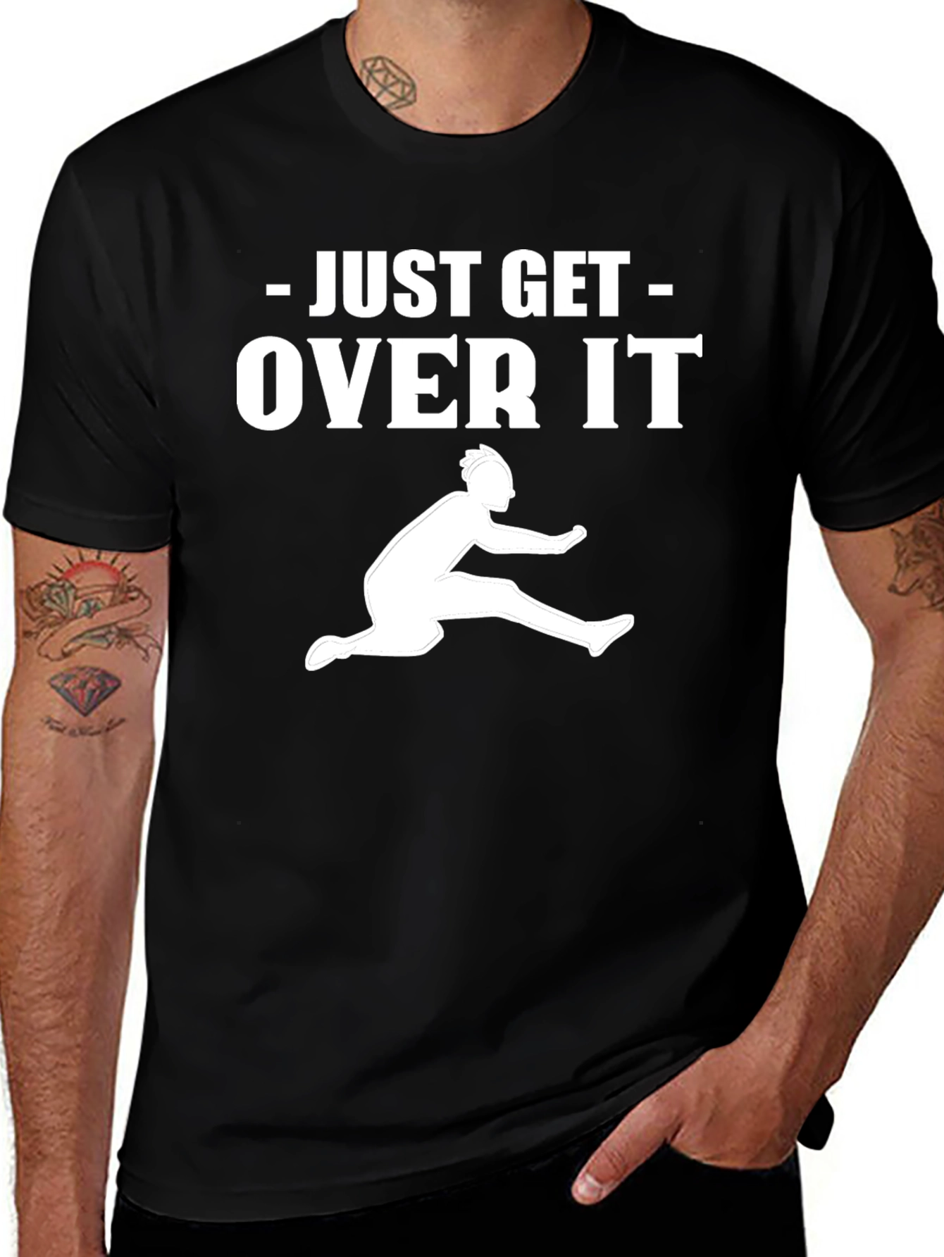 Just Get Over It Hurdler Graphic T-Shirt