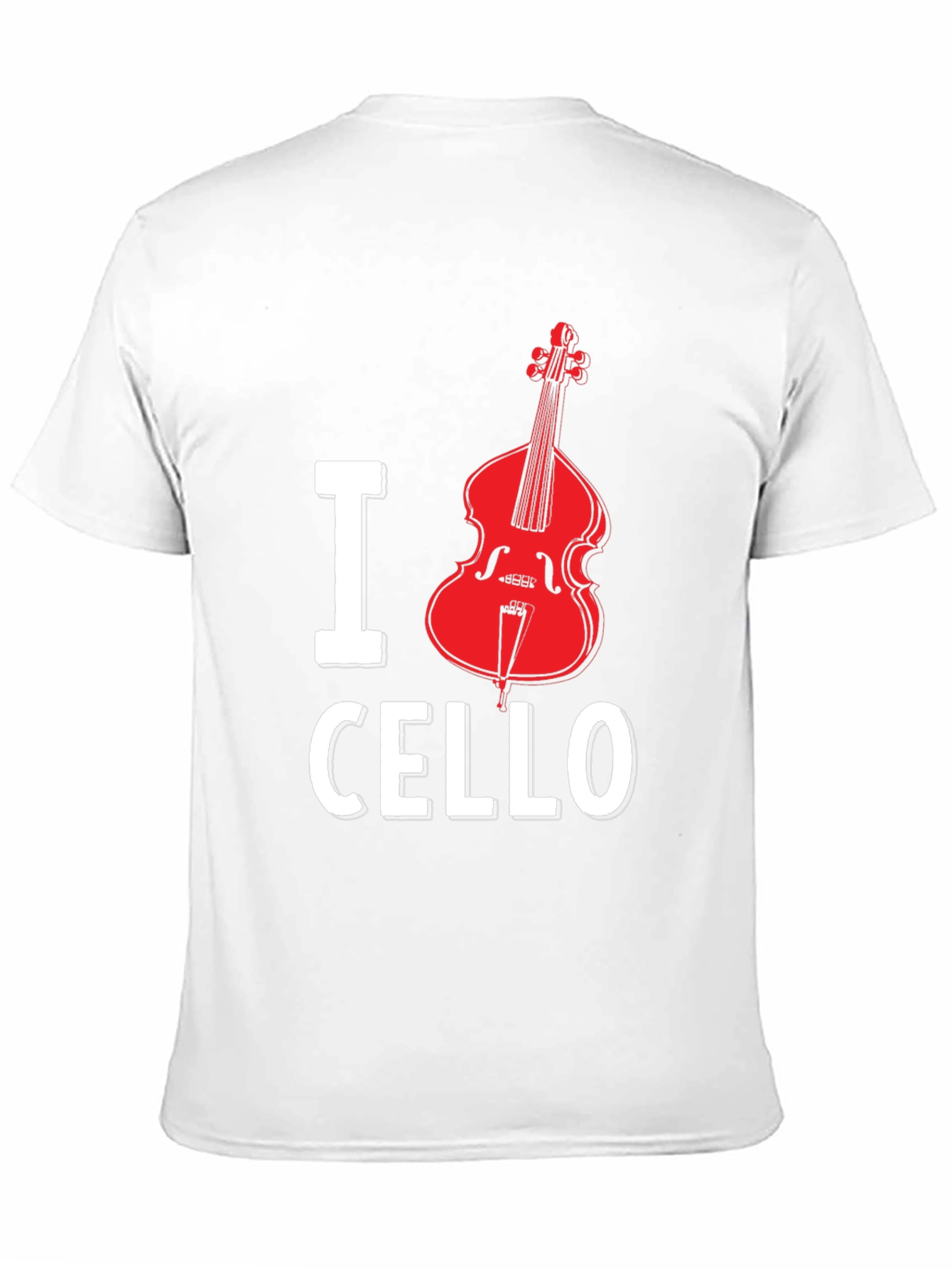 I Heart Cello Black T-Shirt Musical Instrument Graphic