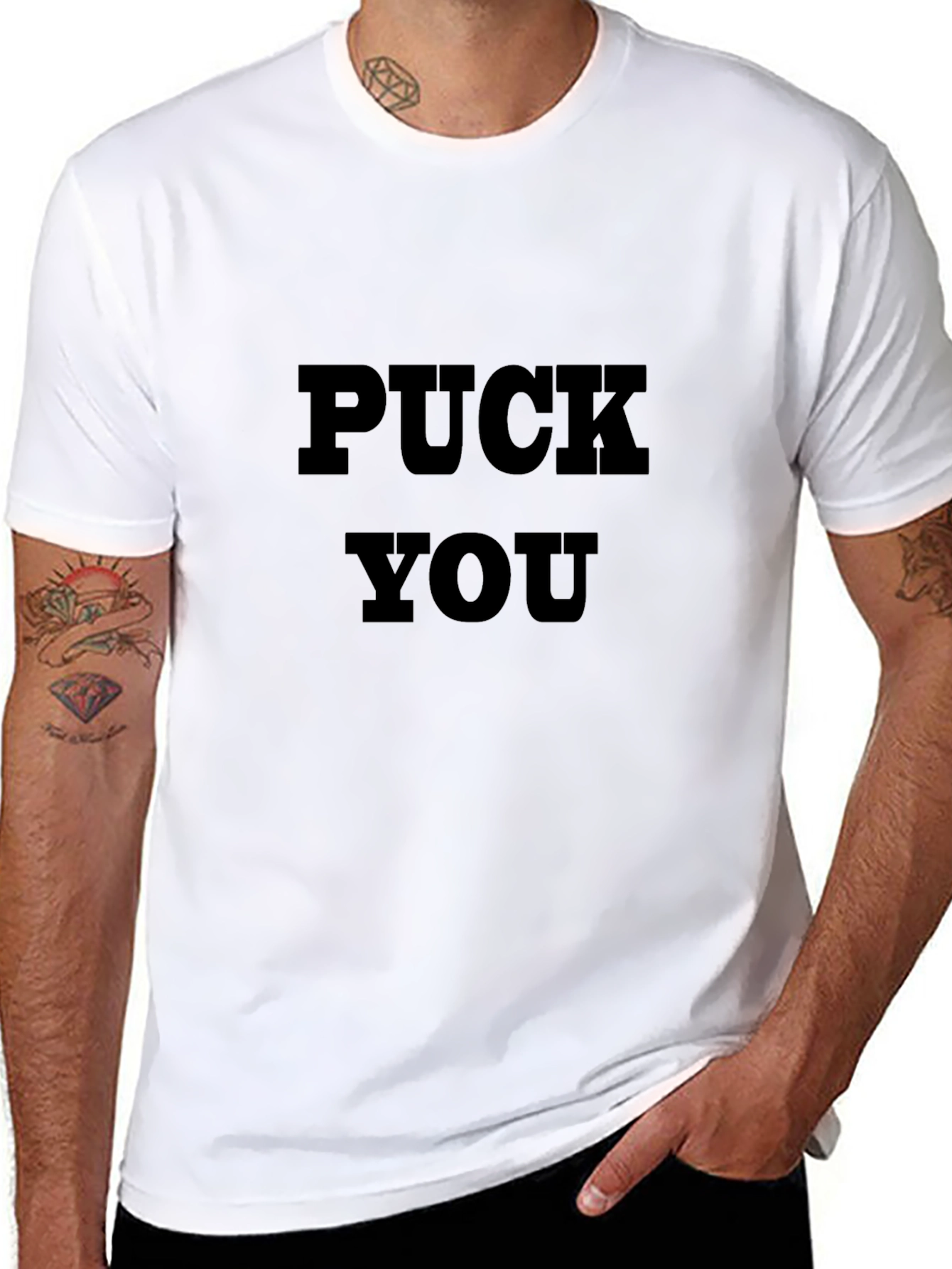 Puck You Graphic Tee - Bold Statement T-Shirt