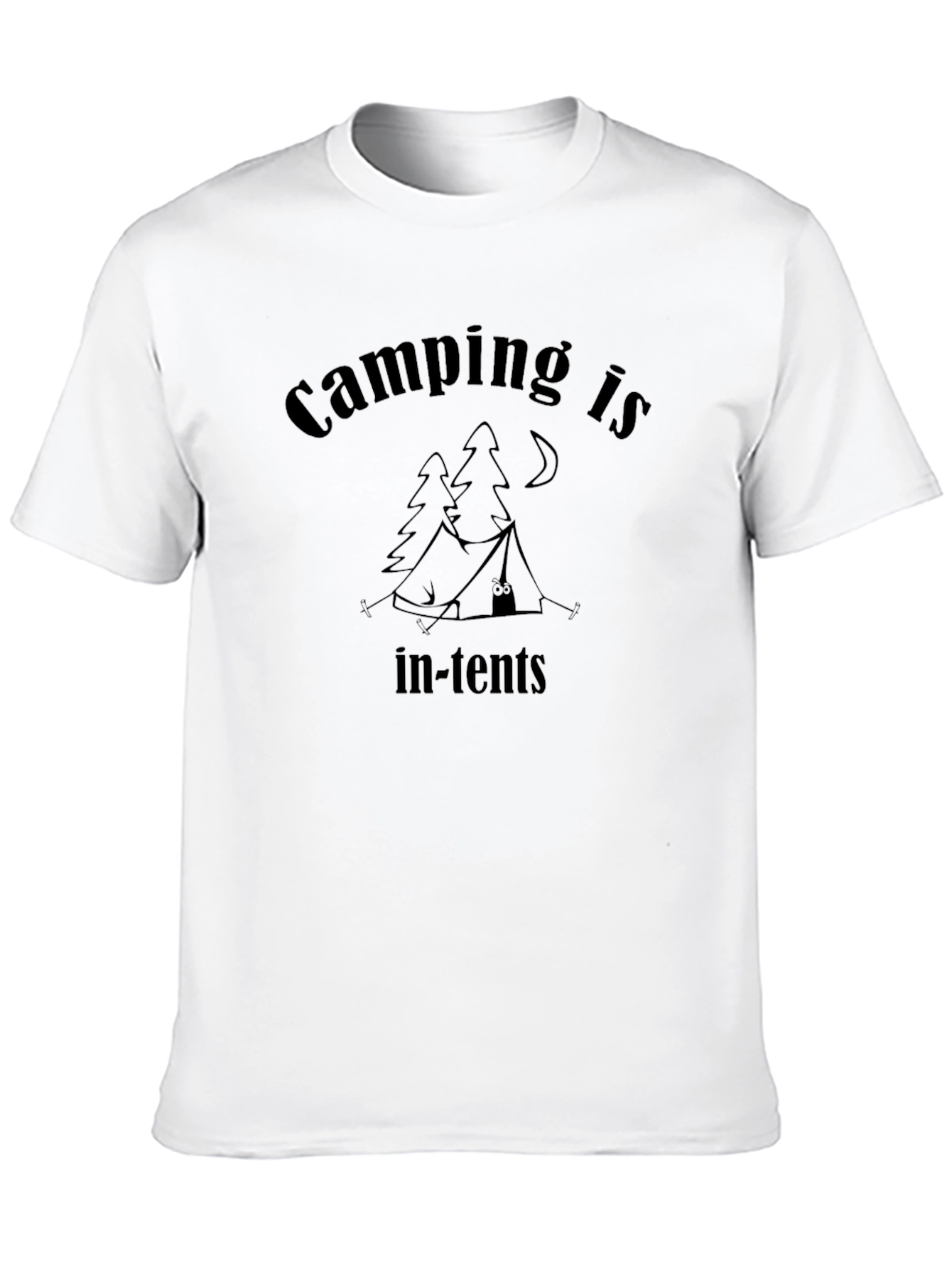 Camping Is In-Tents Funny Graphic T-Shirt