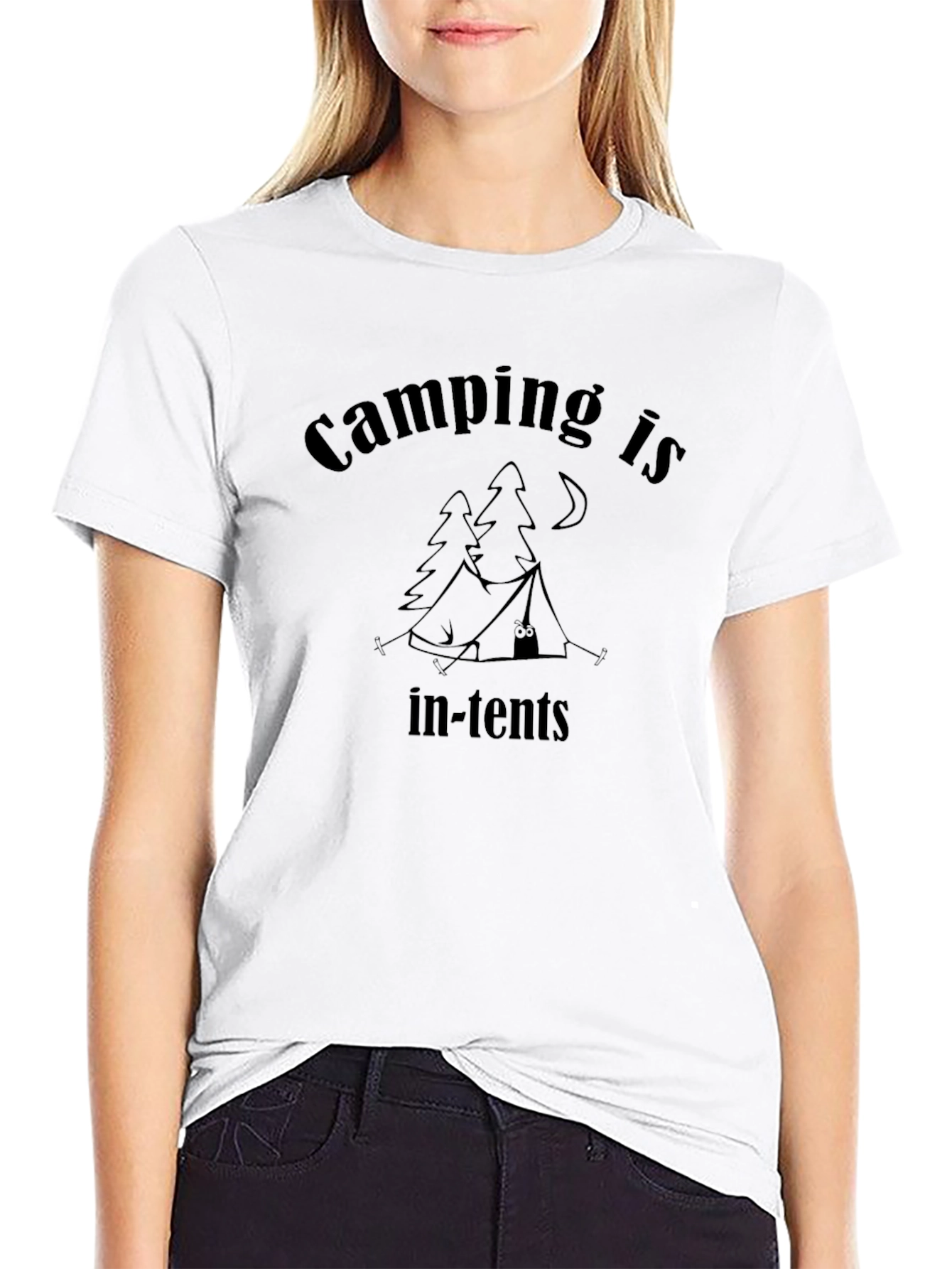Camping Is In-Tents Funny Graphic T-Shirt