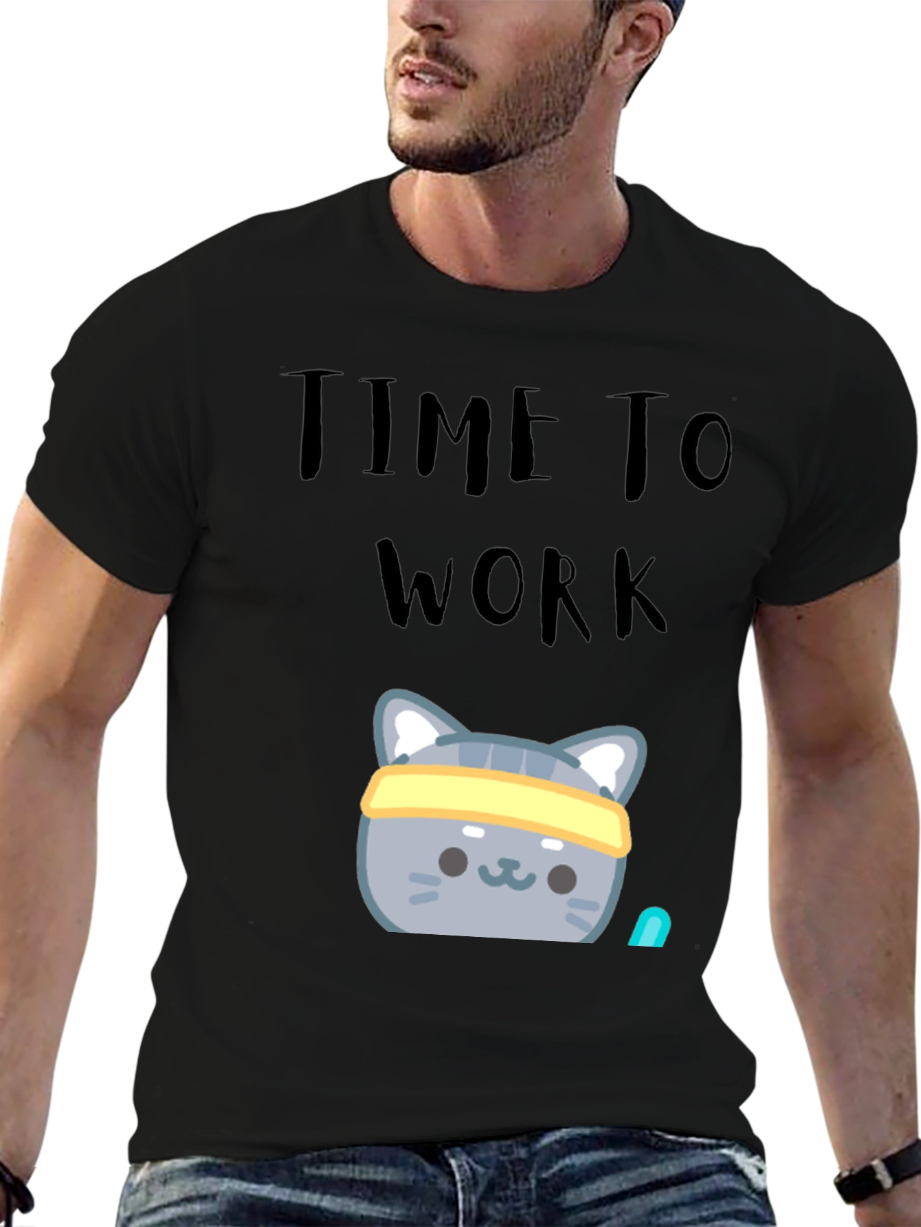 Time To Work Out T-Shirt: Gym Cat