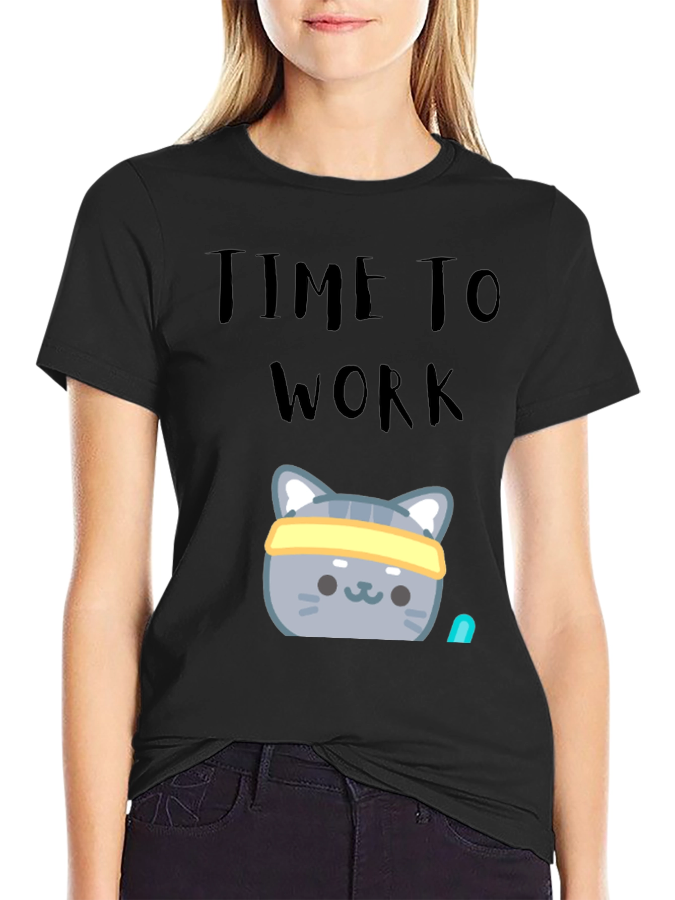 Time To Work Out T-Shirt: Gym Cat
