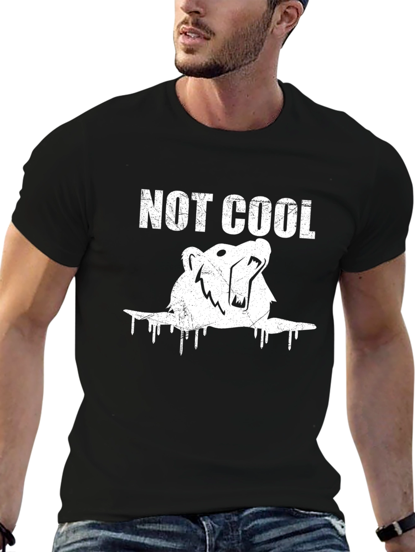 Not Cool Polar Bear Graphic T-Shirt