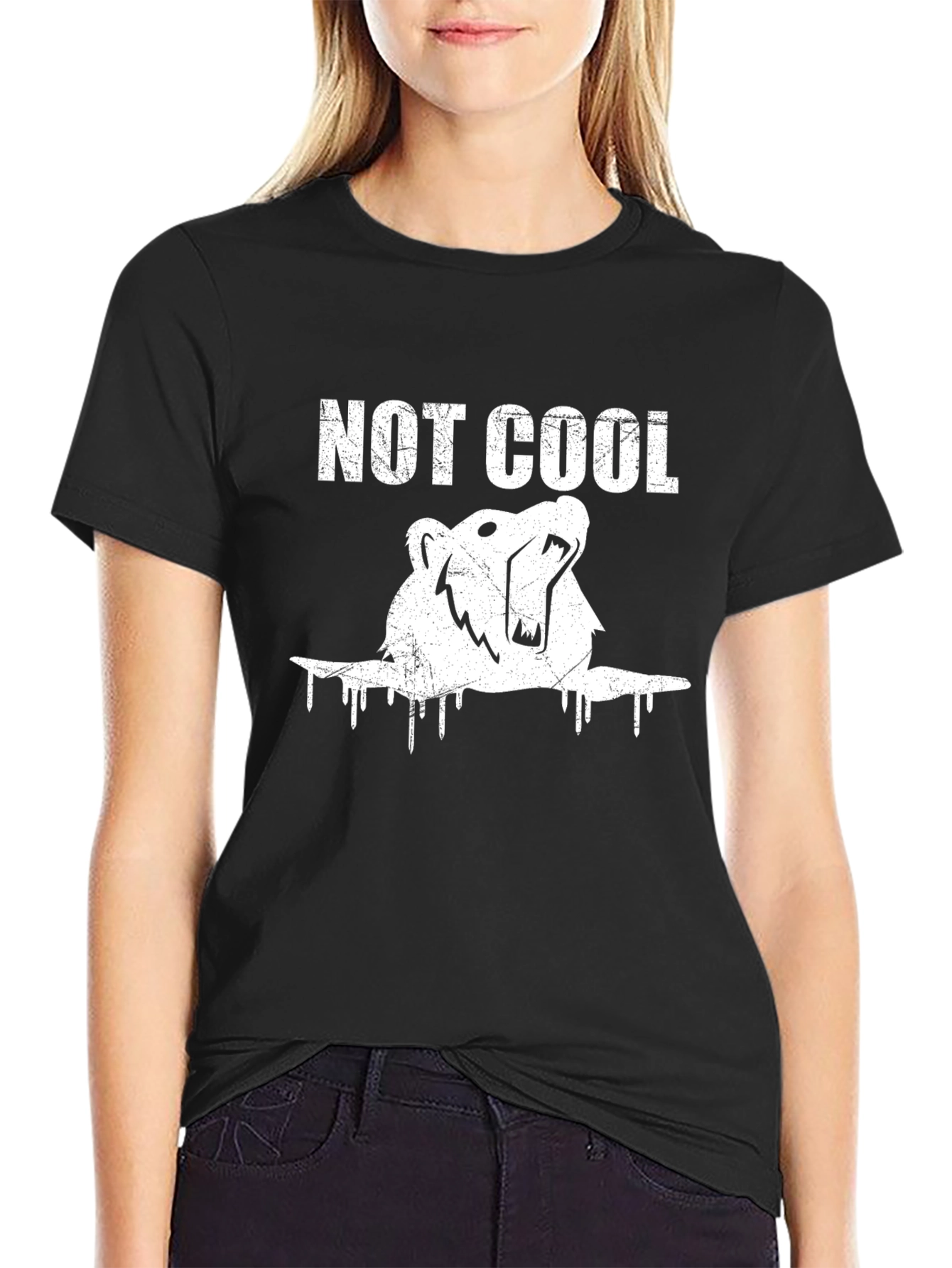 Not Cool Polar Bear Graphic T-Shirt