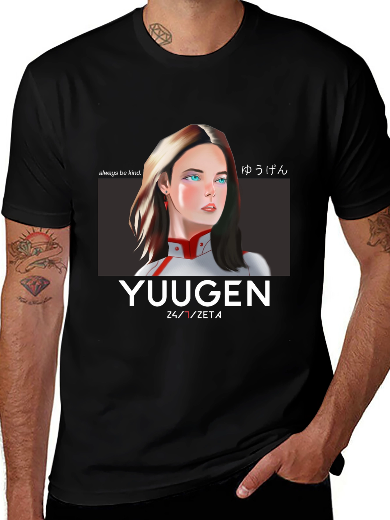 Yuugen Anime T-Shirt - Black Graphic Tee