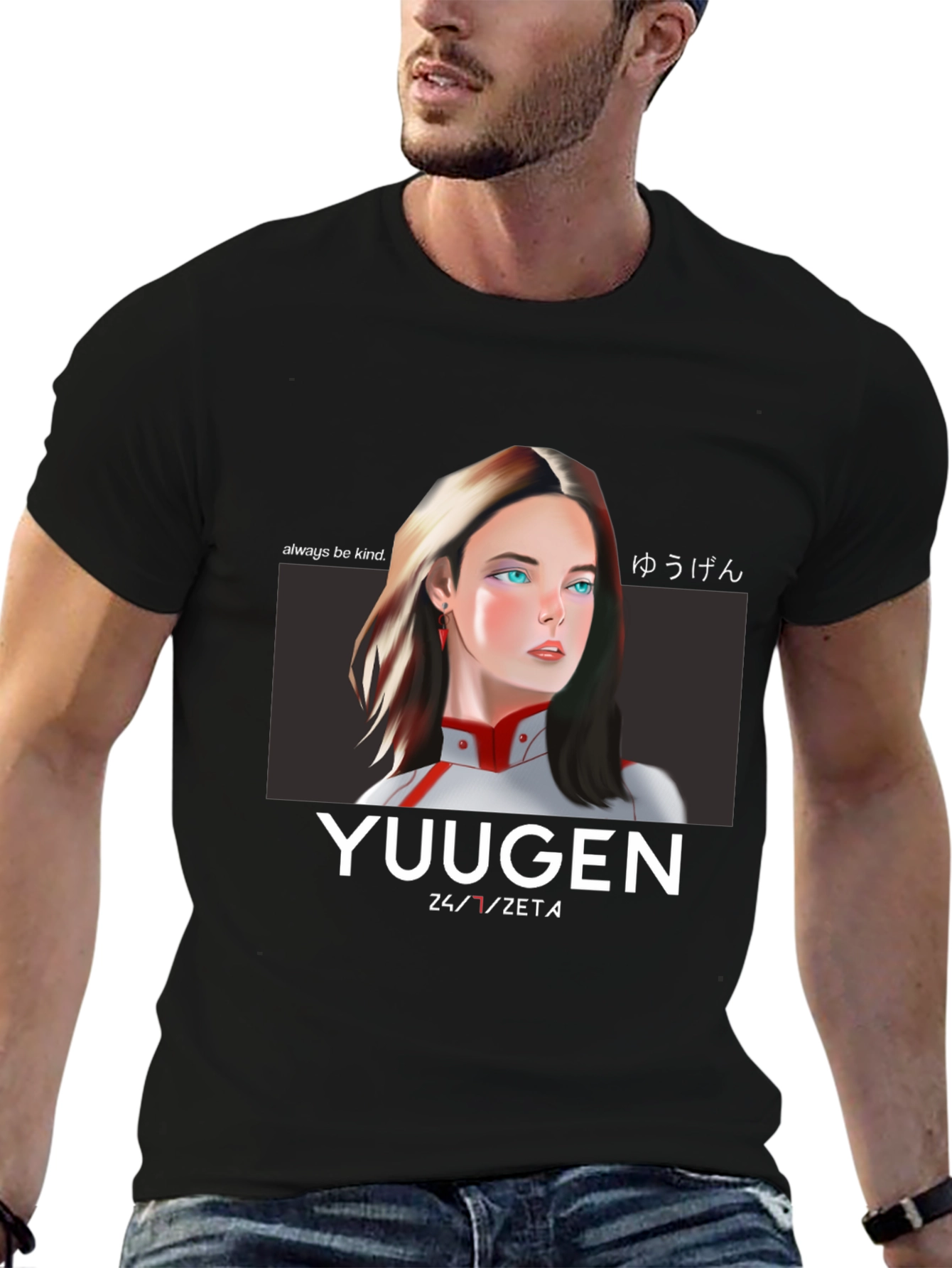 Yuugen Anime T-Shirt - Black Graphic Tee