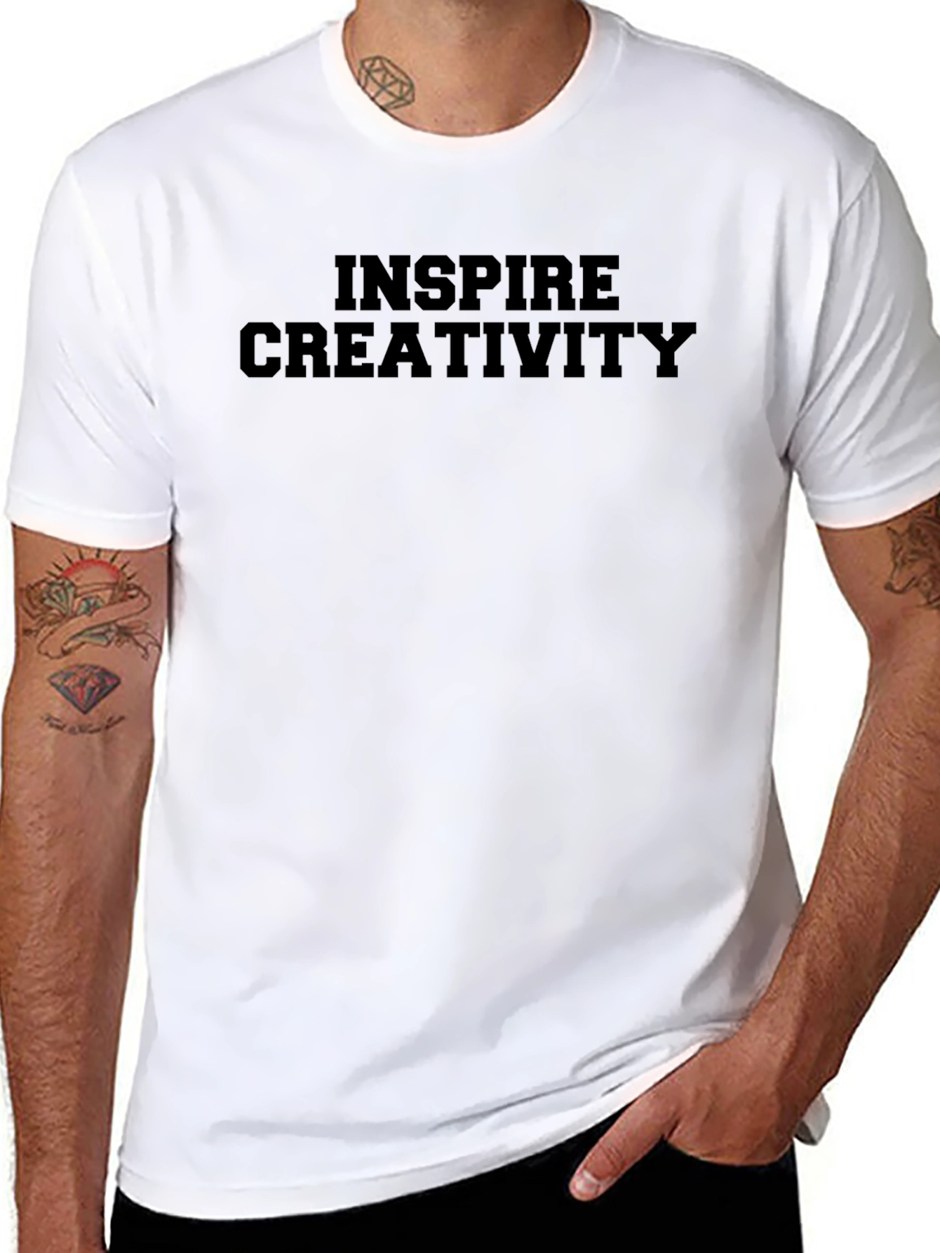 Inspire Creativity Black Graphic T-Shirt